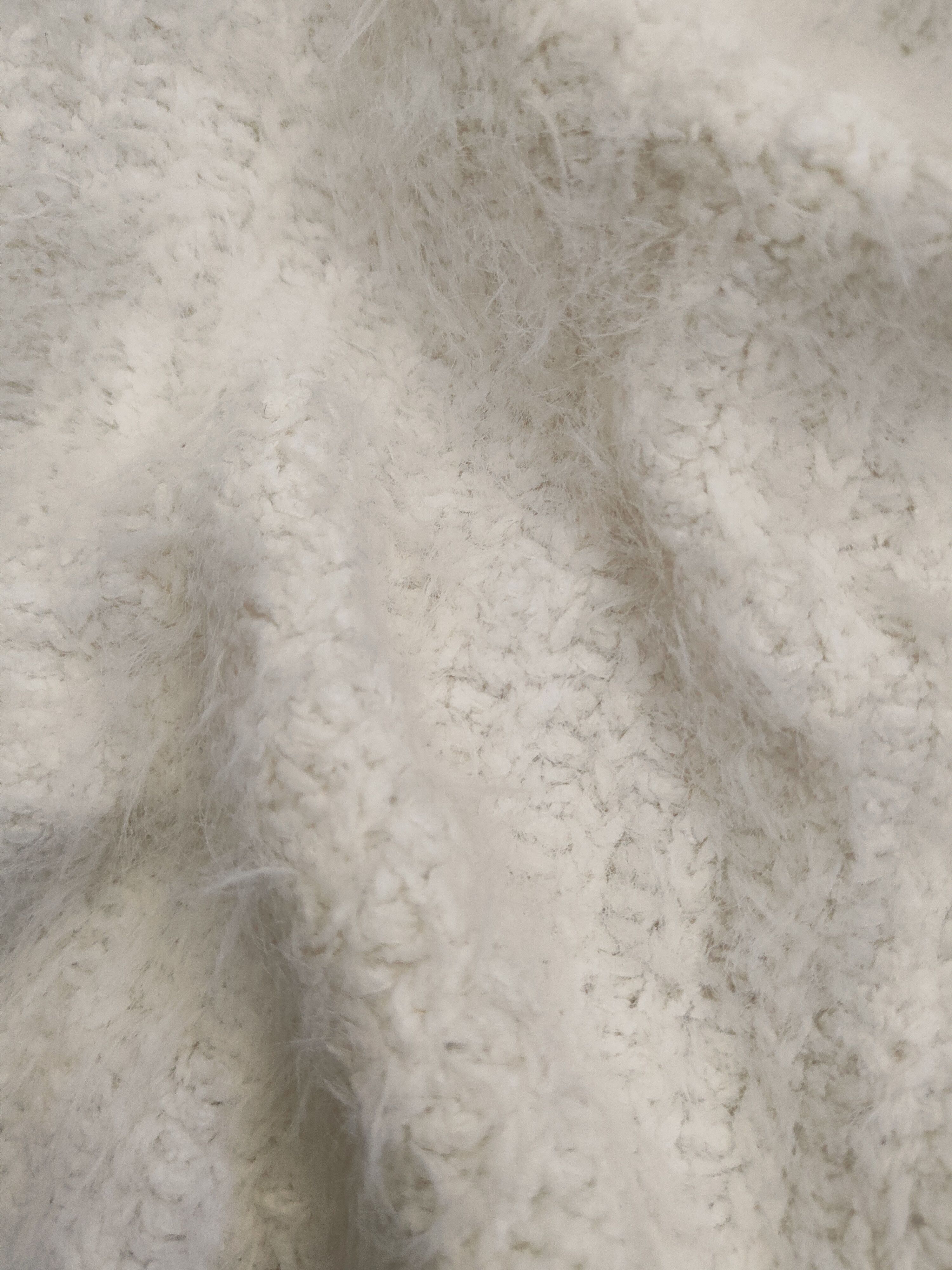Japanese Brand DL Ozoc White Fur Mohair Knitwear #46-550 Size XS / US 0-2 / IT 36-38 - 12 Thumbnail