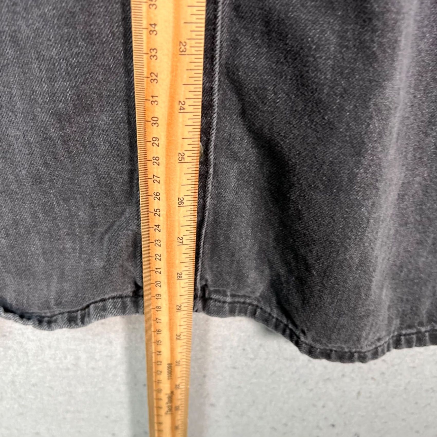 Topshop Topshop Womens Button-Up Denim Shirt 12 Oversized Black Cotton Denim Casual Shirt Womens (Adult) Girls? Size XL / US 12-14 / IT 48-50 - 6 Thumbnail