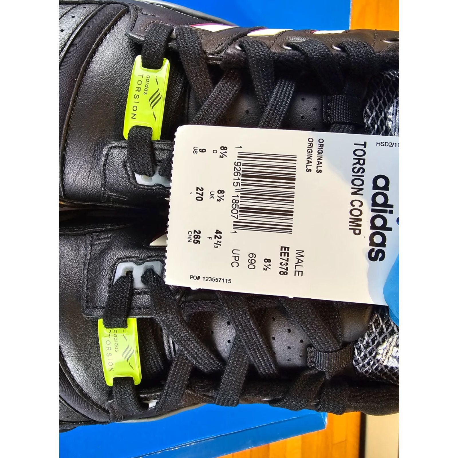 Adidas ADIDAS TORSION COMP CORE BLACK EE7378 SZ 9 Mens Sneakers System Core Black 9 Adidas Torsion Comp Size US 9 / EU 42 - 7 Thumbnail