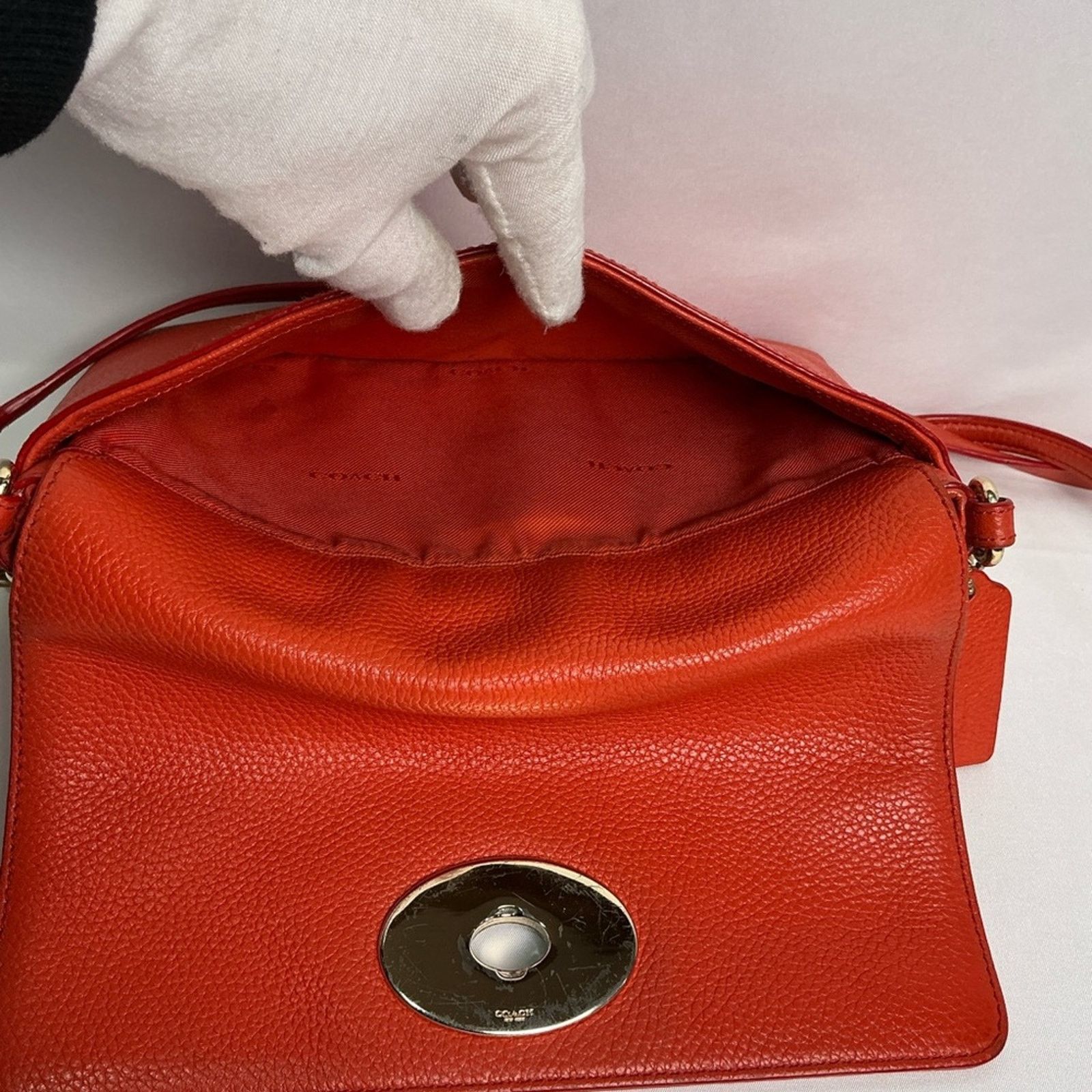 Coach COACH CROSSTOWN Crossbody Burnt Red Orange Pebbled Leather Size ONE SIZE - 10 Thumbnail