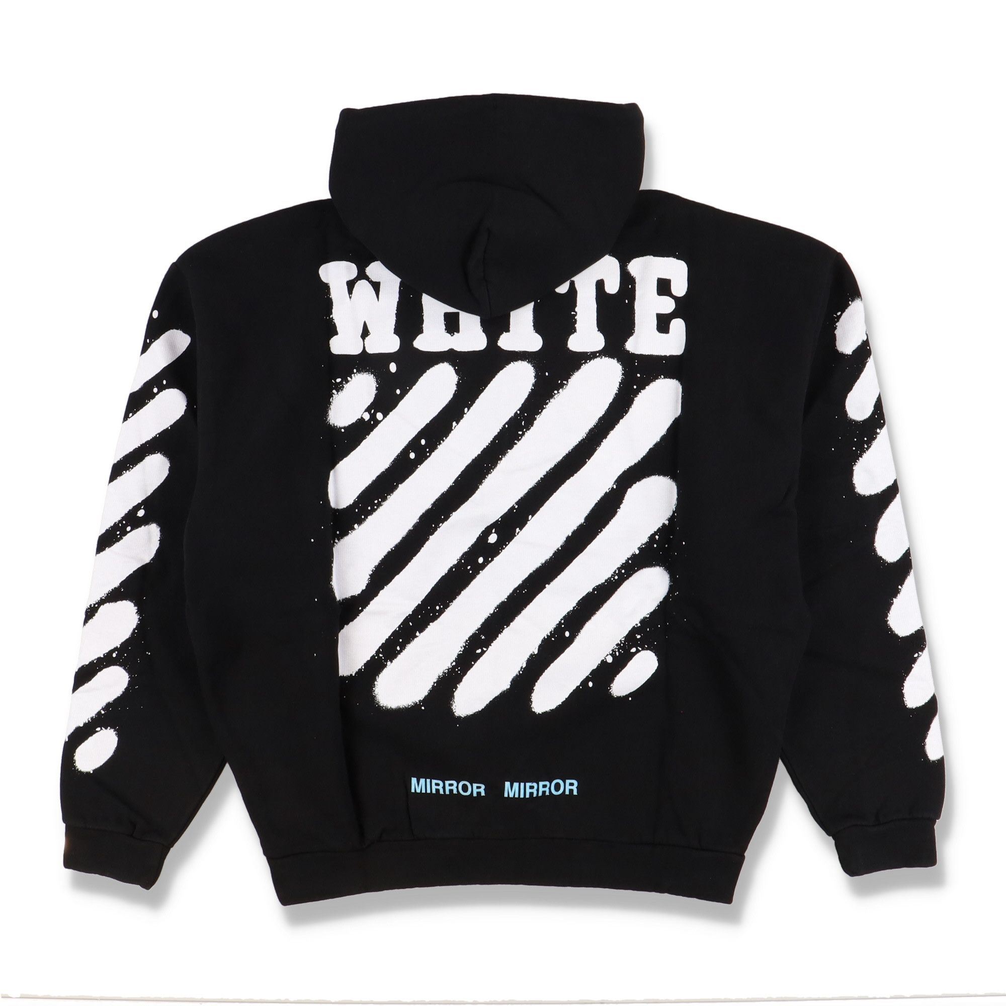 Off-White Black Spray Diagonals Logo Oversized Hoodie Size US XL / EU 56 / 4 - 7 Thumbnail