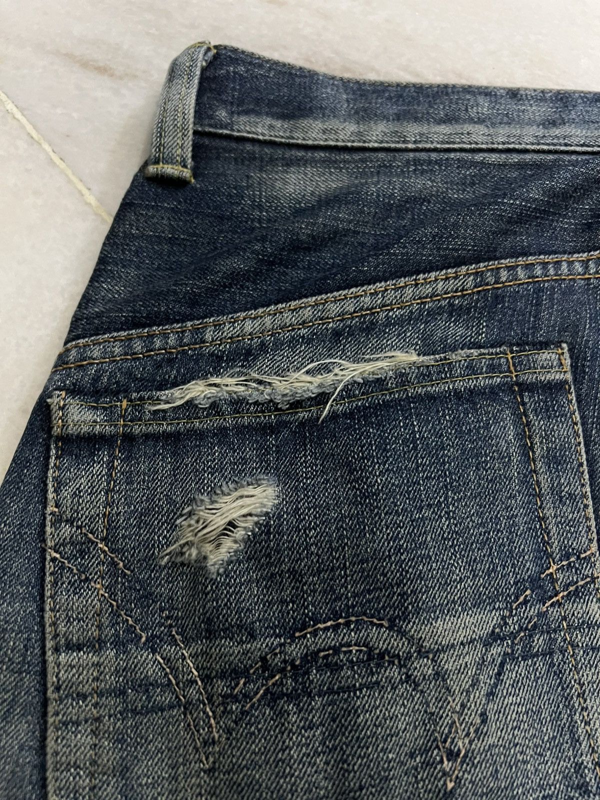 Edwin × If Six Was Nine 💥Baggy💥Vintage Edwin 505 Distressed Selvedge Jean Size US 32 / EU 48 - 15 Thumbnail