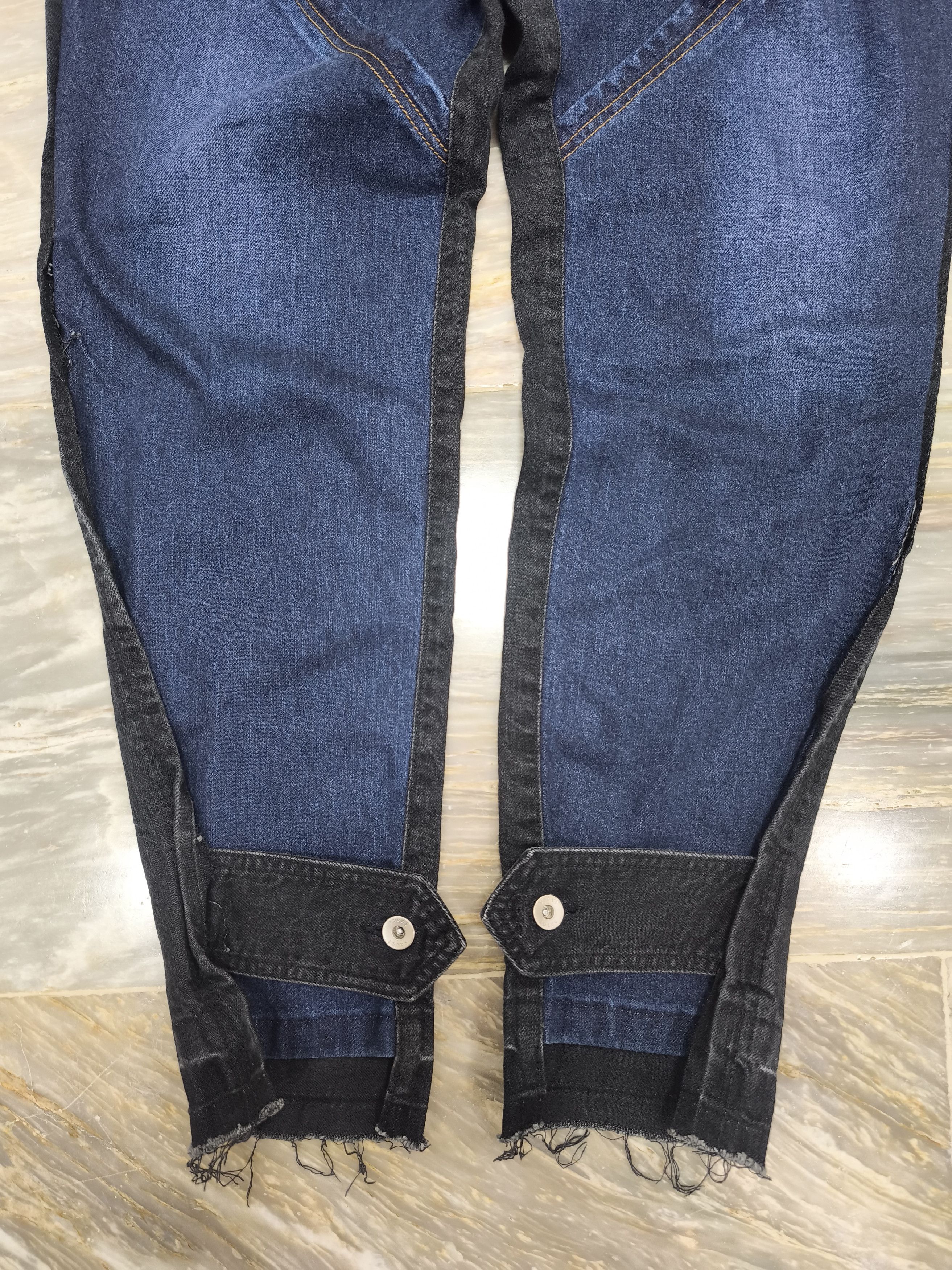 Sacai Sacai Belted Reconstructed Docking Denim Pants Size 33" - 3 Thumbnail