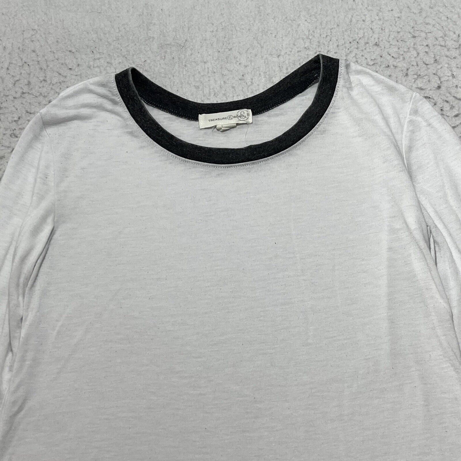 Treasure & Bond Treasure & Bond Lightweight Ringer T Shirt Top Nordstrom Size XXS / US 00 / IT 34 - 2 Thumbnail