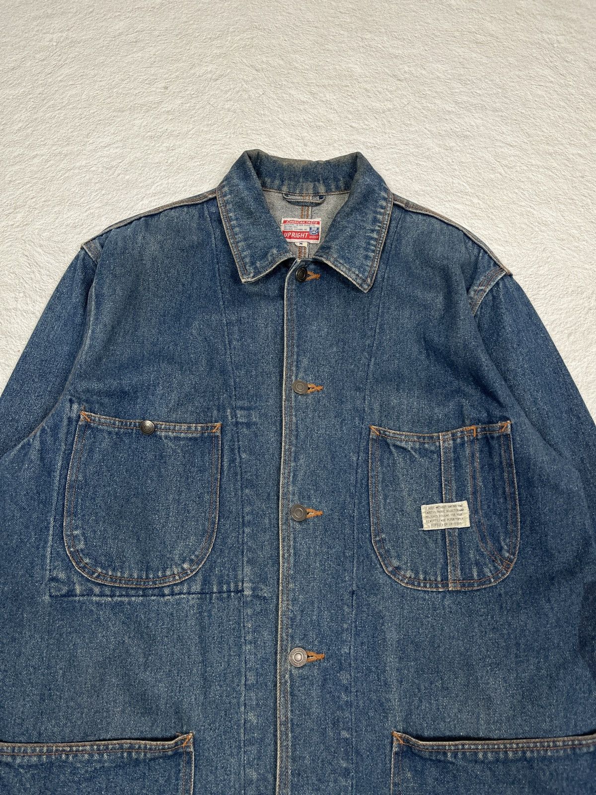 Yohji Yamamoto Up Right - Chore Denim Jacket Size US XXL / EU 58 / 5 - 2 Thumbnail