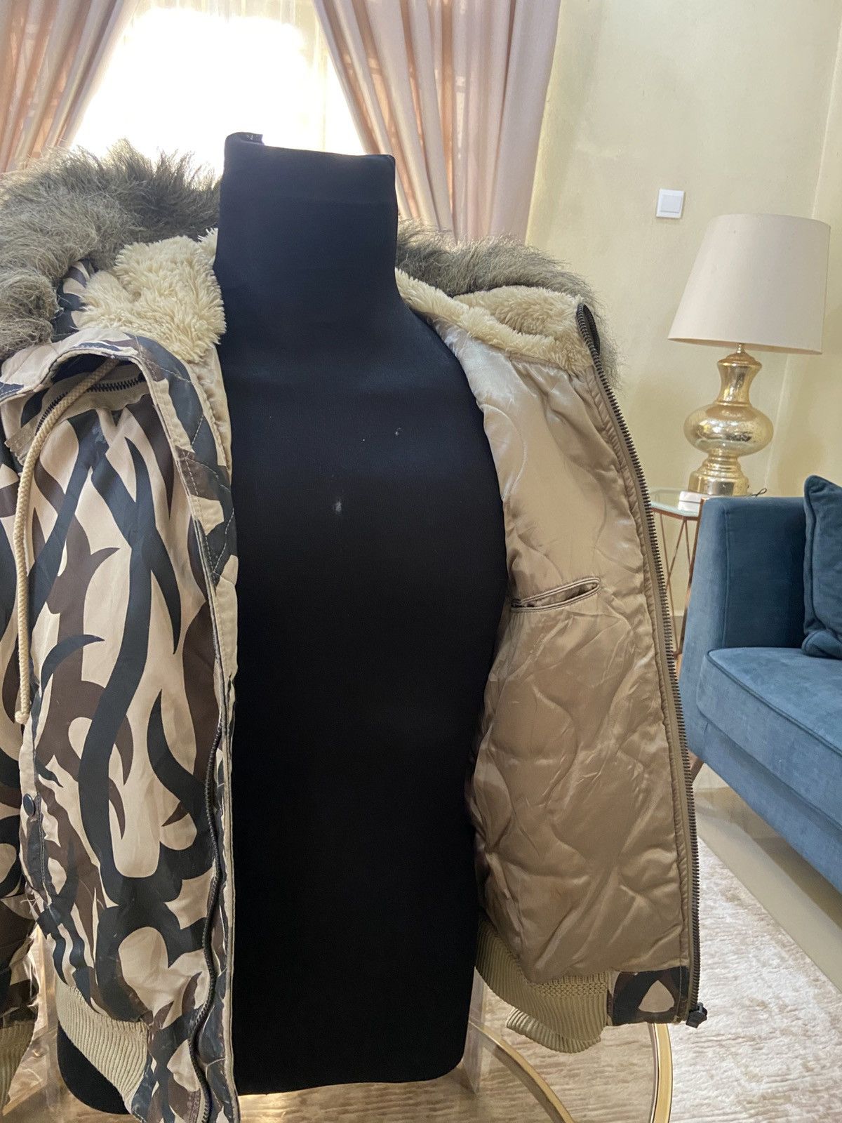 Number (N)ine AW04 NUMBER NINE TRIBAL CAMO PUFFER HOODED FAUX WINTERJACKET Size US S / EU 44-46 / 1 - 21 Thumbnail