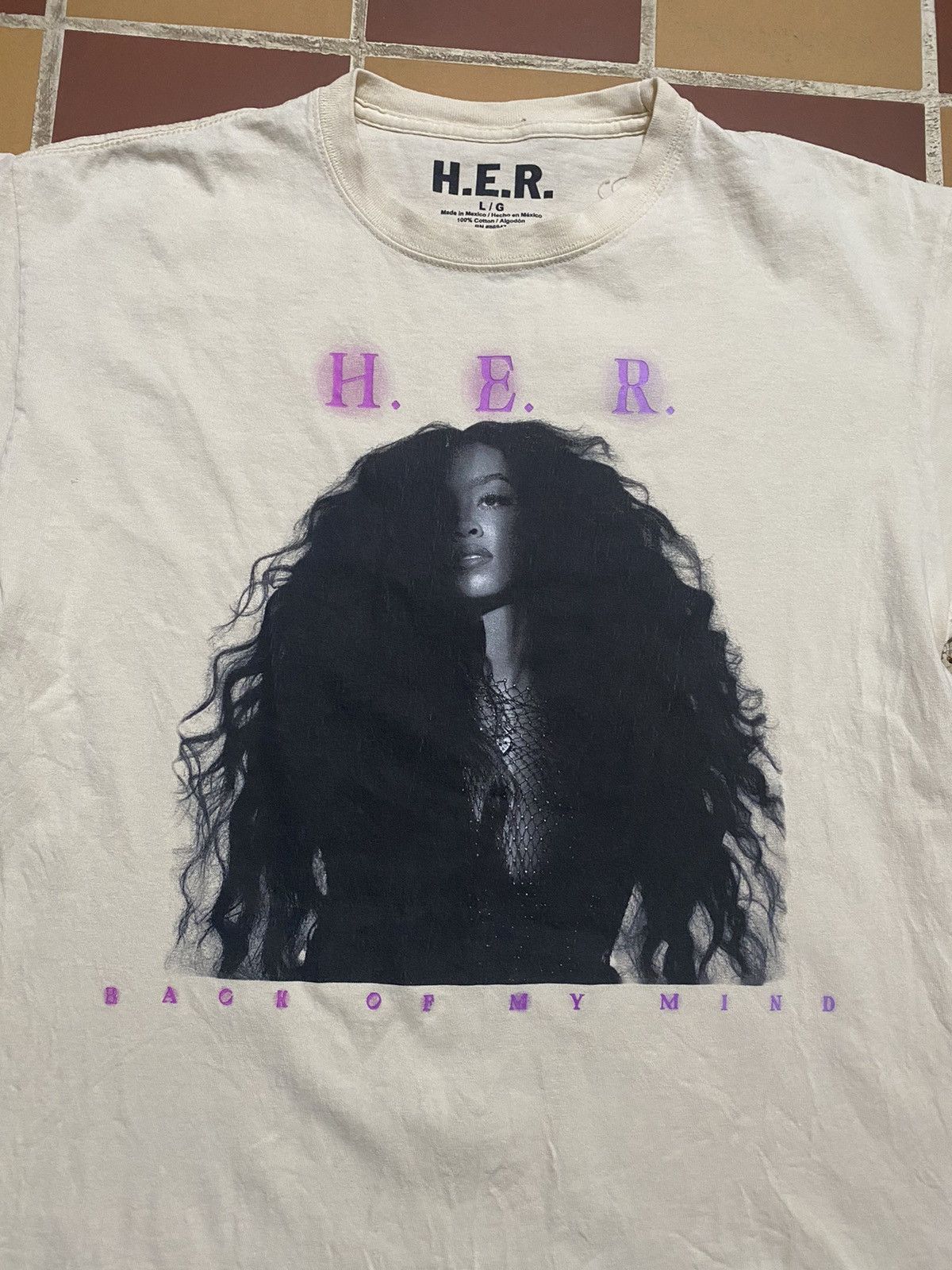Rap Tees × Vintage Vintage H.E.R. Back of my mind tour shirt Size US L / EU 52-54 / 3 - 2 Thumbnail