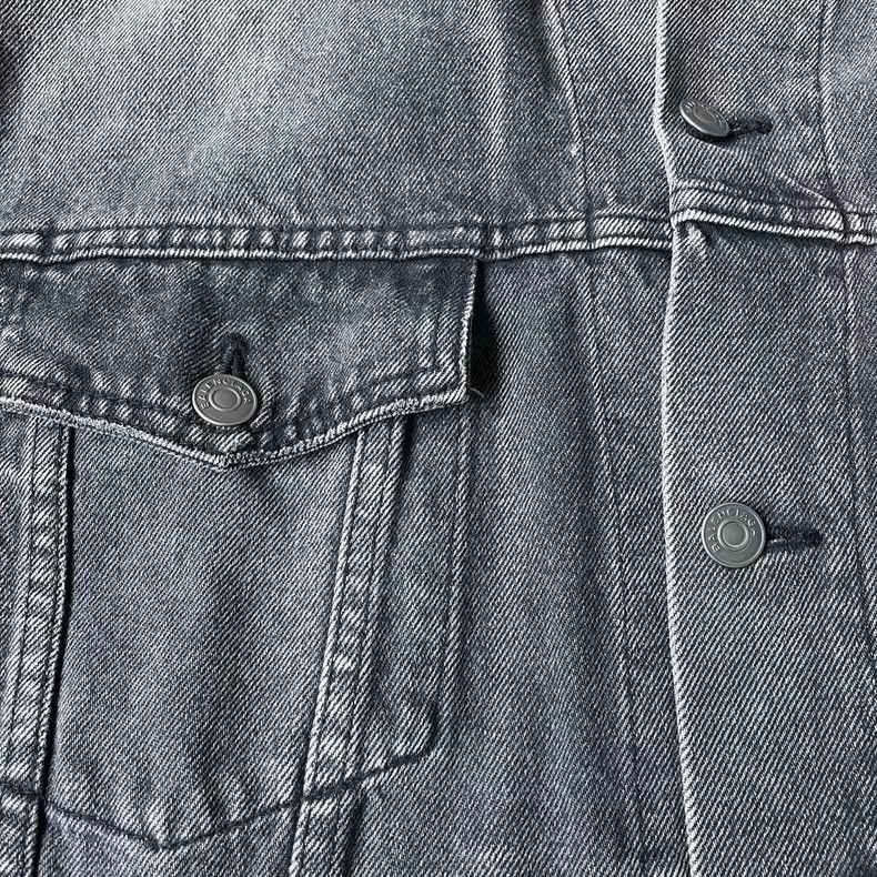 Balenciaga Balenciaga Grey logo print water-washed distressed denim j Size US XXS / EU 40 - 2 Thumbnail
