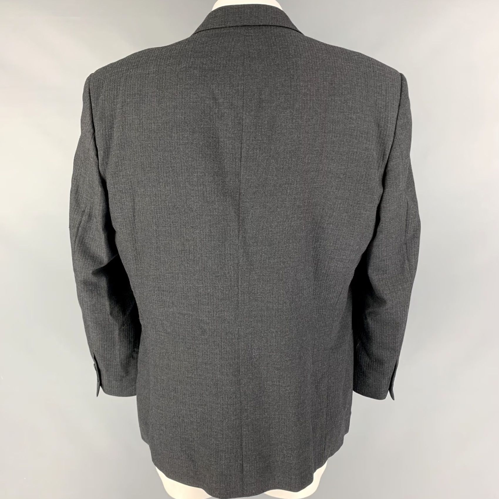Yves Saint Laurent VINTAGE YVES SAINT LAURENT Size 46 Regular Dark Gray Textured Wool Sport Coat Mens Size US S / EU 44-46 / 1 - 3 Thumbnail