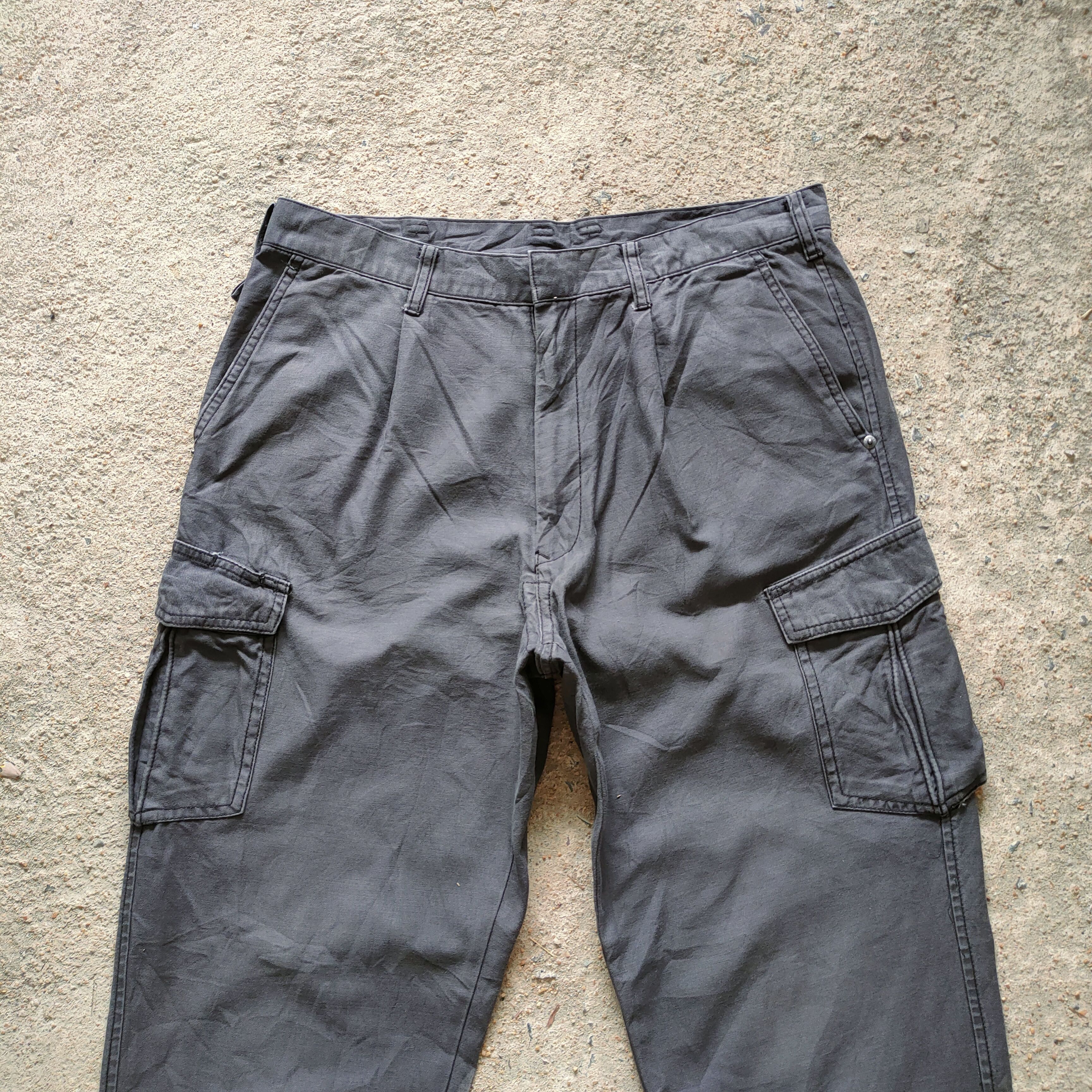 Japanese Brand × Vintage G GROUND DARK GREY CARGO PANTS Size US 34 / EU 50 - 2 Thumbnail