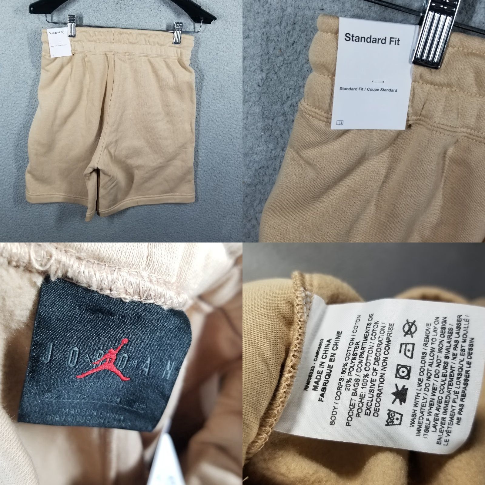 Nike VINTAGE Nike Air Jordan Fleece Shorts Women XS Beige Artist Series Butterfly Activewear NWT Size 26" / US 2 / IT 38 - 8 Thumbnail