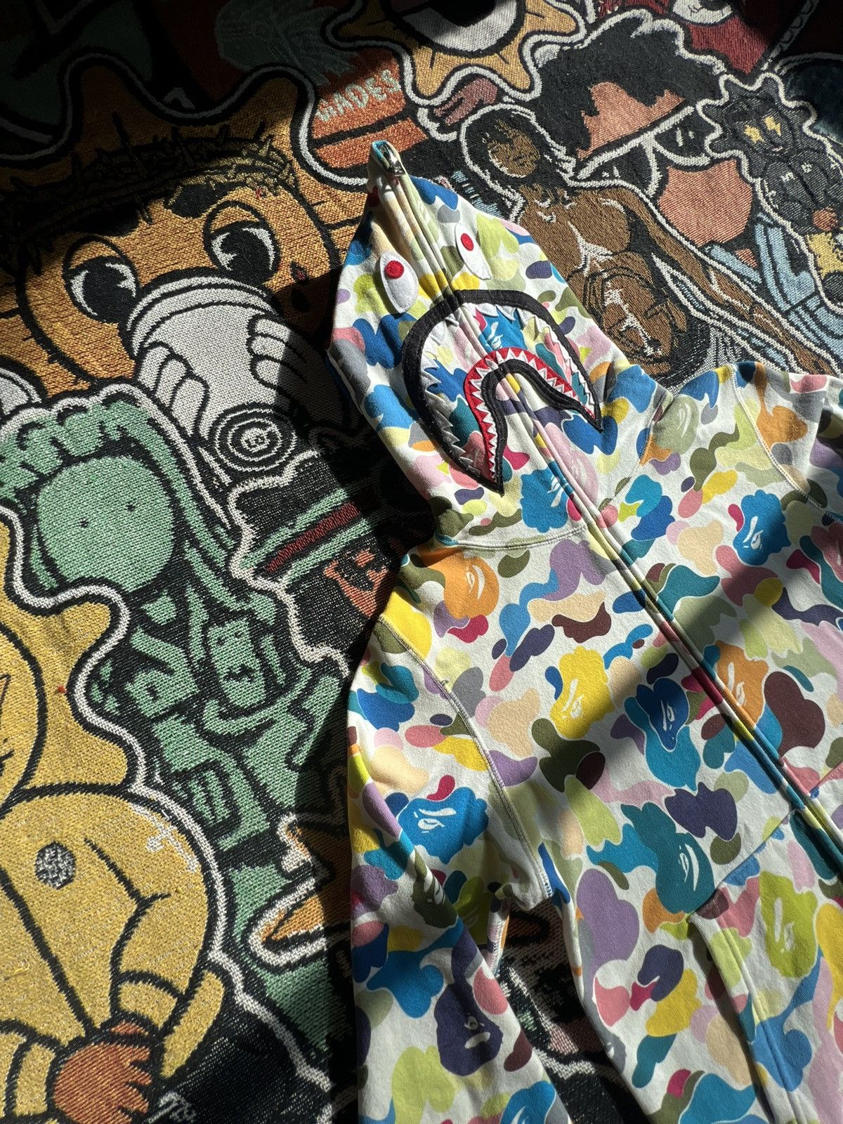 Bape Multi Camo Shark Full Zip Hoodie Size US S / EU 44-46 / 1 - 8 Thumbnail