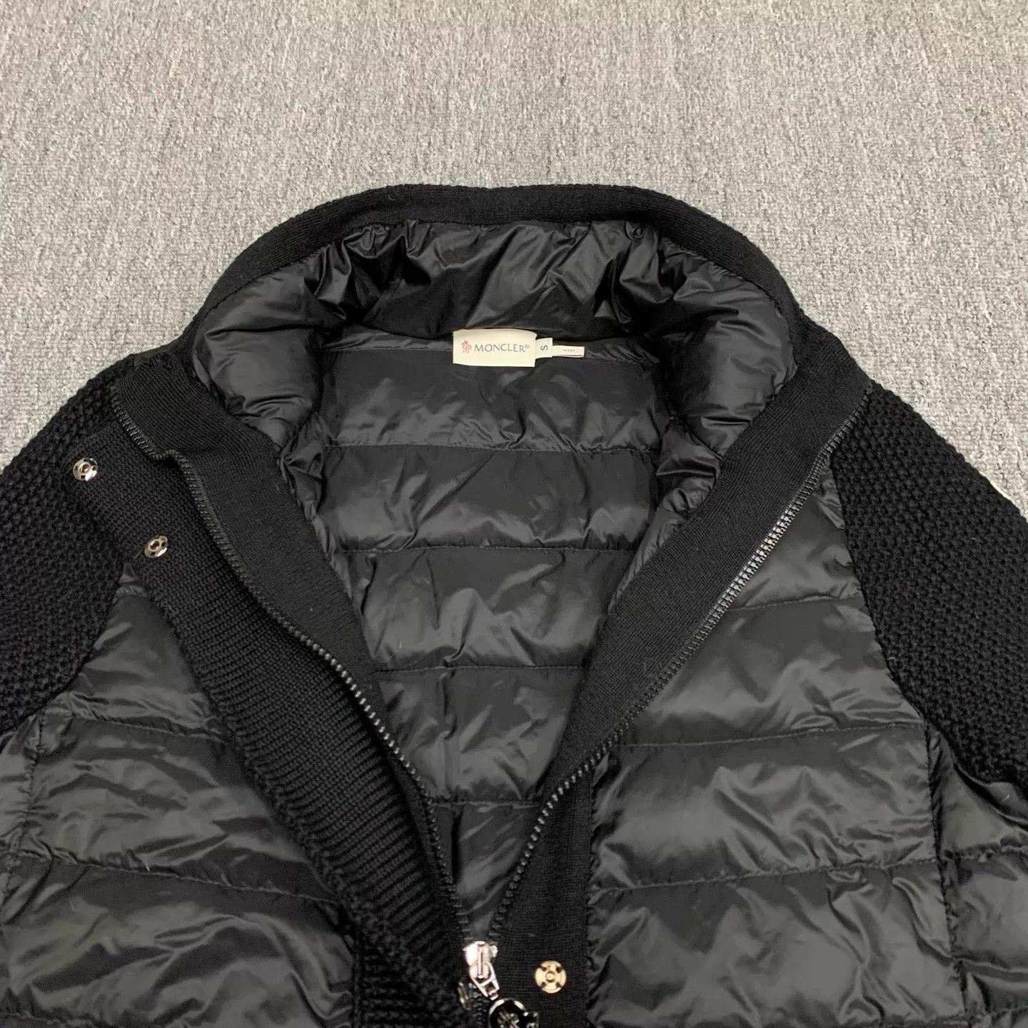 Moncler Moncler Black Knit Down Jacket S Size S / US 4 / IT 40 - 9 Thumbnail