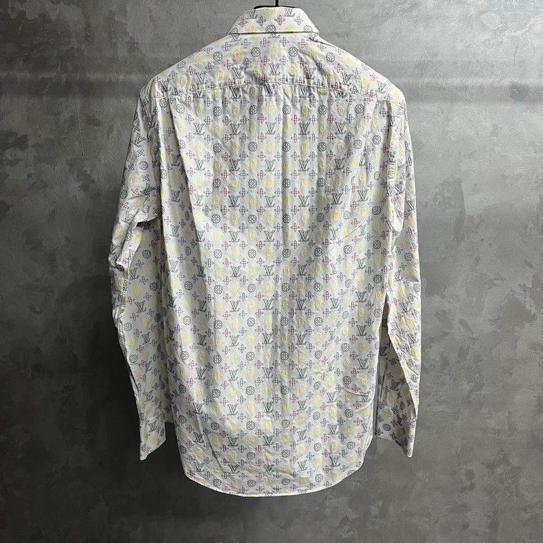 Louis Vuitton LOUIS VUITTON White printed casual cotton square-neck long- Size US S / EU 44-46 / 1 - 6 Thumbnail