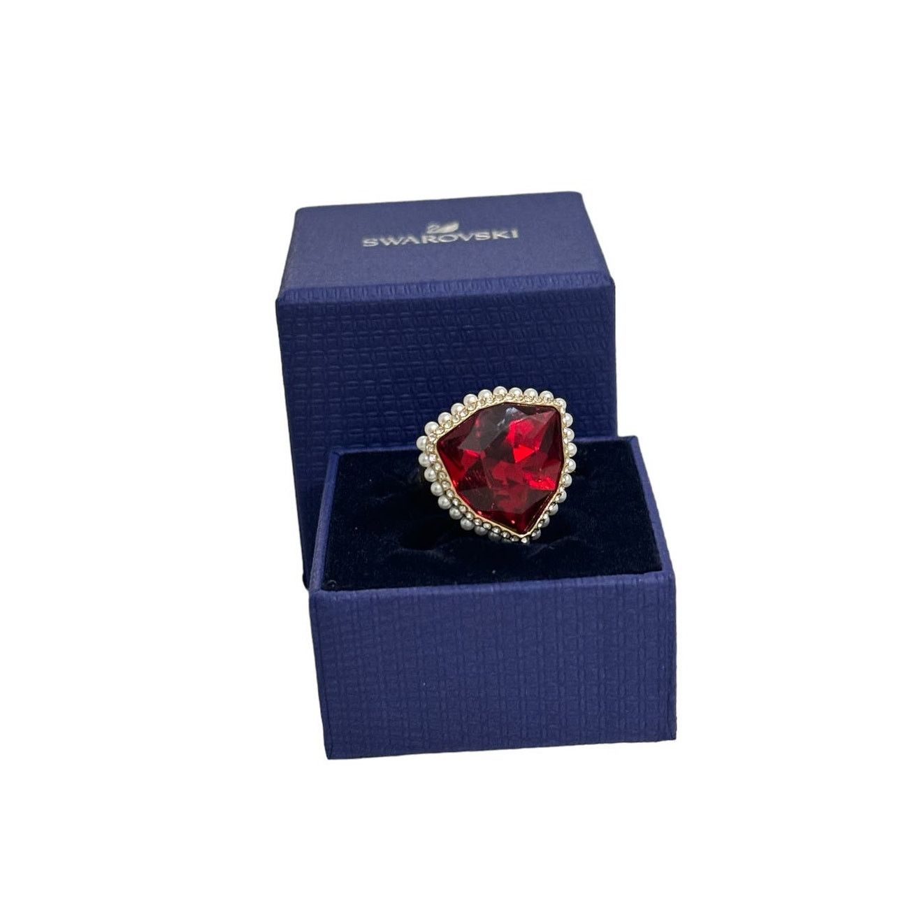 Swarovski SWAROVSKI Plated Red Lucky Goddess Cocktail Ring, Size 50-55 Size ONE SIZE - 2 Thumbnail
