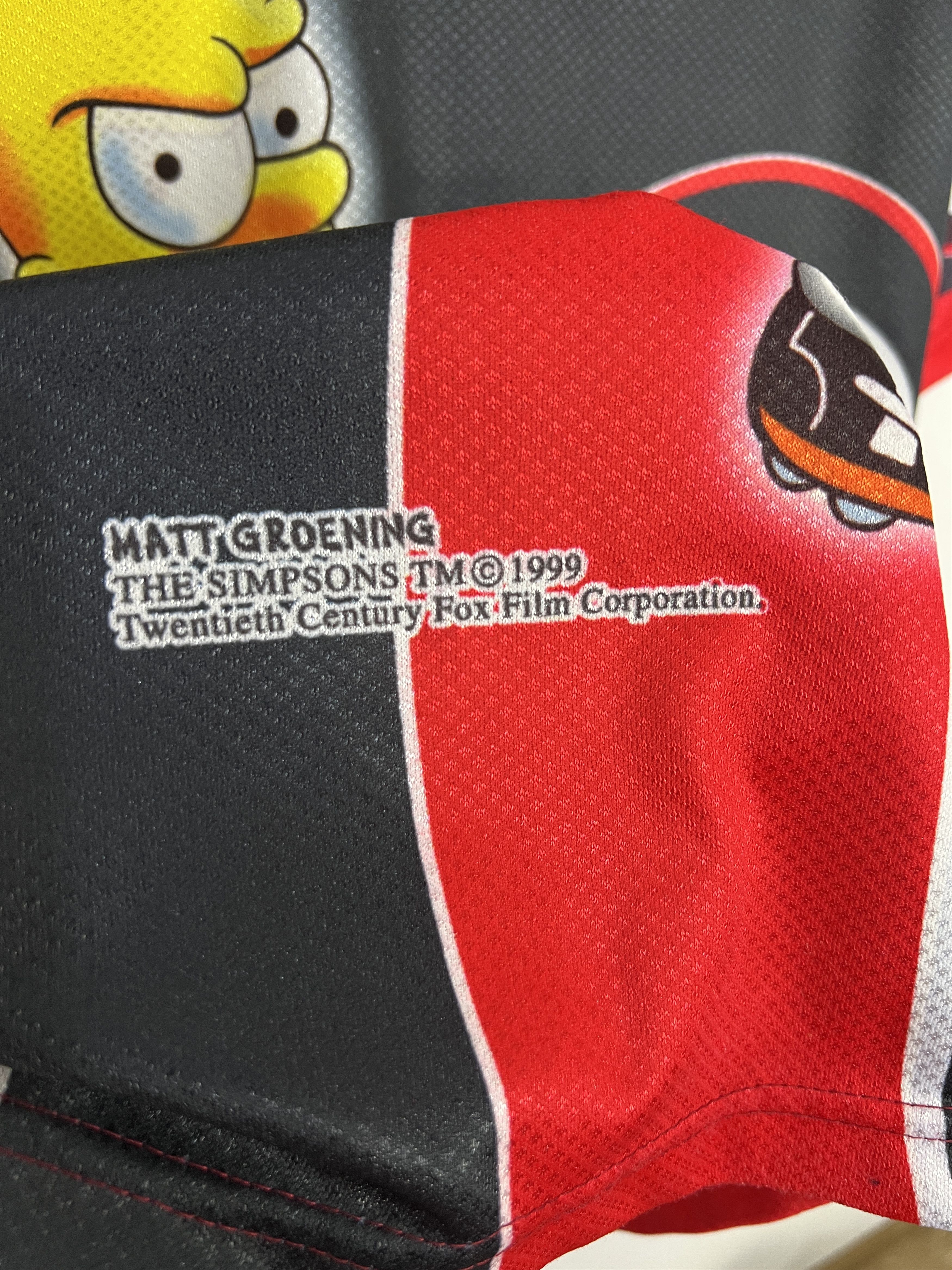 The Simpsons AC Milan Bart Simpson Football Shirt Print Maglia Jersey Size US XL / EU 56 / 4 - 4 Thumbnail