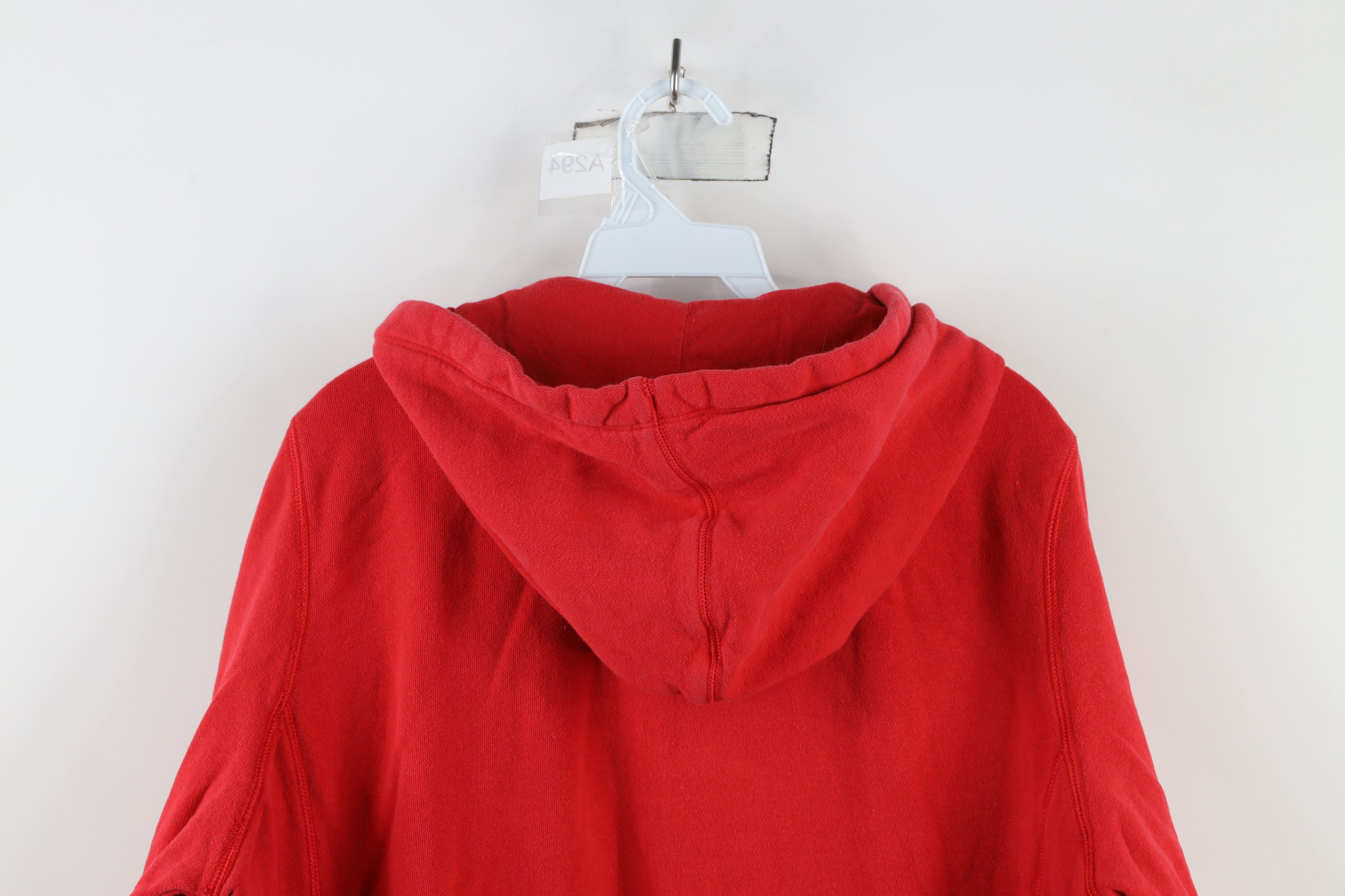 Nike × Vintage Vintage Nike Mini Swoosh Ohio State University Hoodie Red Size XL / US 12-14 / IT 48-50 - 15 Thumbnail