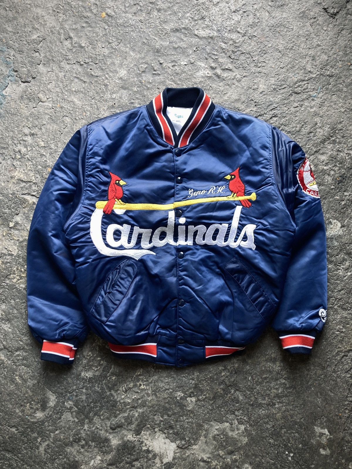 Vintage 80s St. Louis Cardinals Satin Bomber Jacket