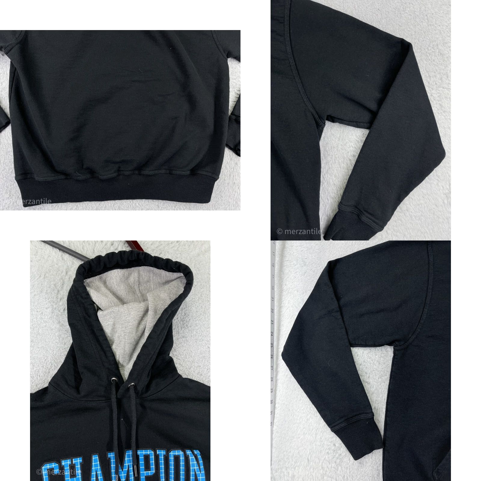 Champion Champion Hoodie Mens Large Black Pockets Lightweight Active Wear Size US L / EU 52-54 / 3 - 8 Thumbnail