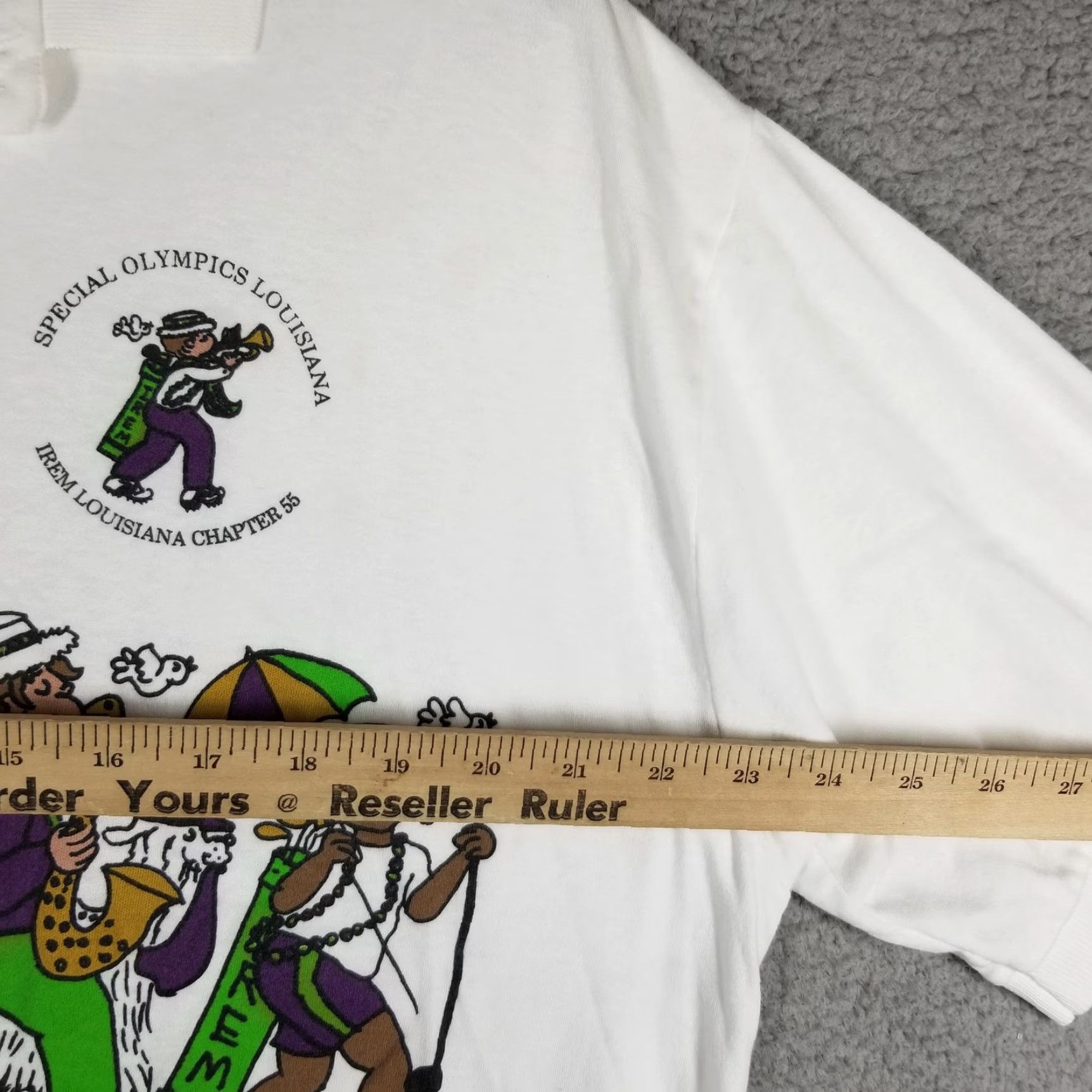 Vintage VINTAGE Special Olympics Louisiana Polo Shirt Mens XL White 100% Cotton Short Sleeve Graphic Print 90s Sports Mens XL Size US XL / EU 56 / 4 - 7 Thumbnail