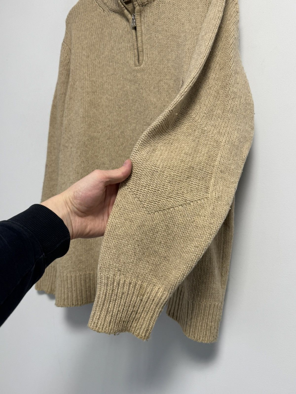 Fred Perry Fred Perry 1/4 Zip Sweater Wool Beige Vintage 90’s Hype Size US XL / EU 56 / 4 - 6 Thumbnail