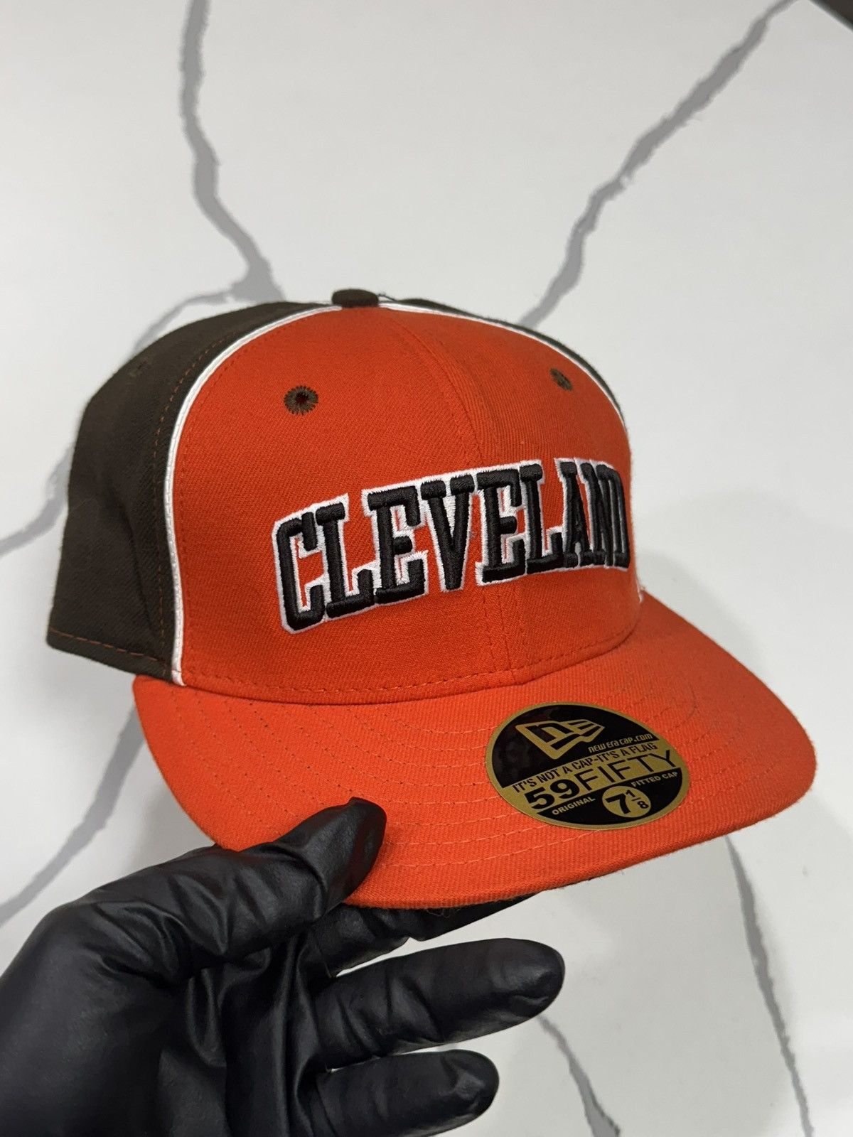 New Era Vintage New Era Cleveland Browns Fitted Cap Size ONE SIZE - 3 Thumbnail