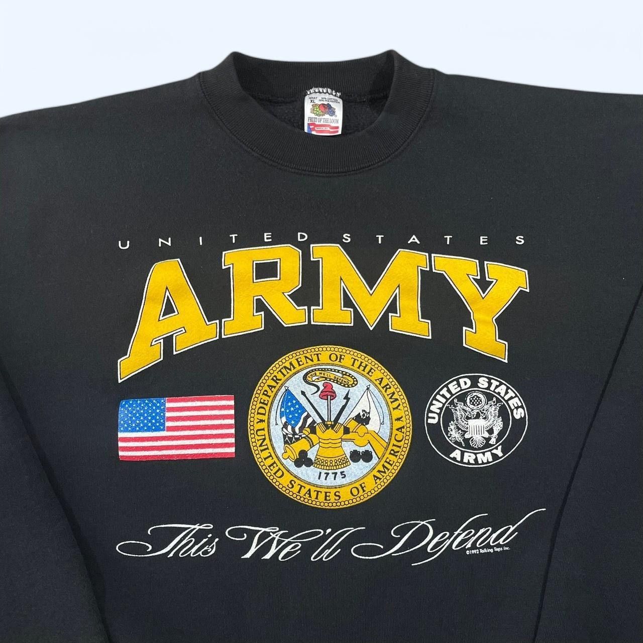 Fruit Of The Loom × Vintage Vintage 1992 United States Army Sweatshirt Size US XL / EU 56 / 4 - 3 Thumbnail