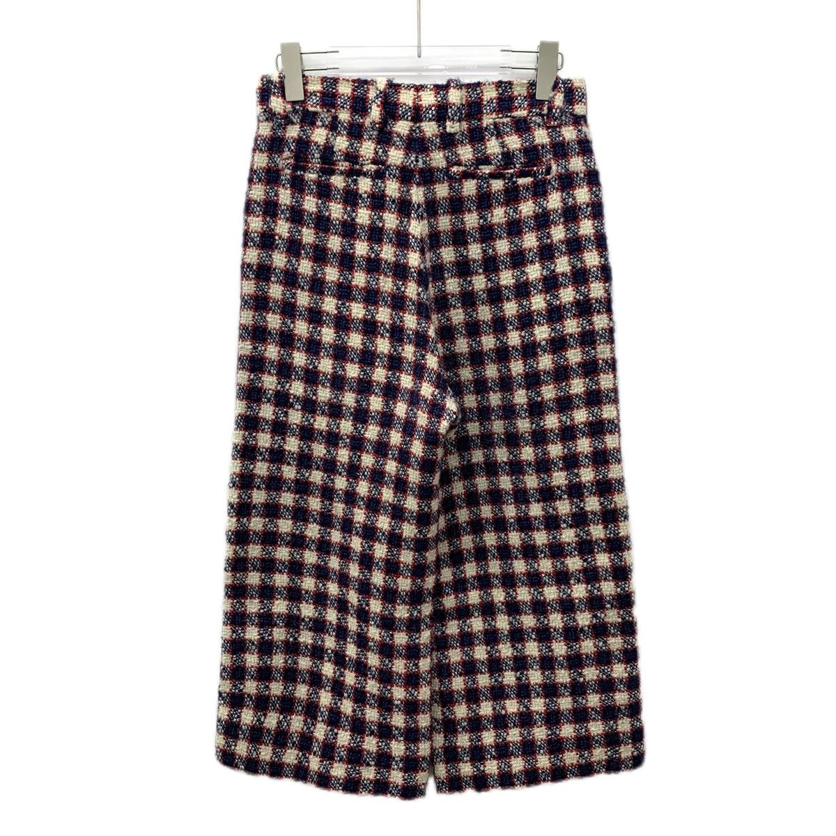 Gucci Gucci Plaid Woven Wool Wide-leg Casual Pants K26WX Size 27" / US 4 / IT 40 - 2 Thumbnail