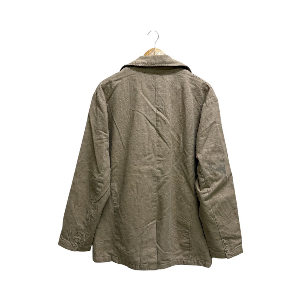 Gap Gap Double Breasted Car Coat Khaki Cotton Blend Jacket Size US L / EU 52-54 / 3 - 2 Thumbnail