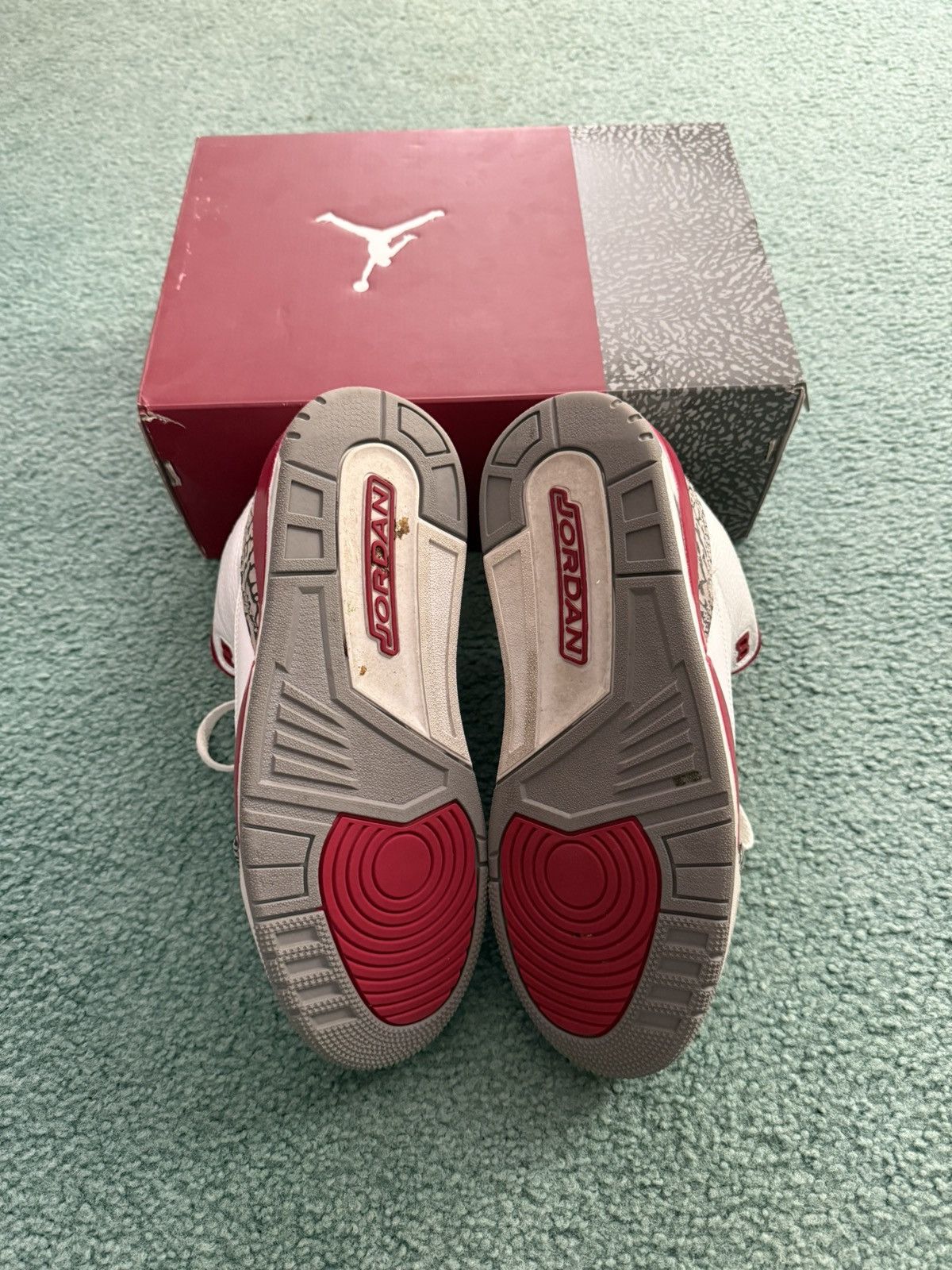 Jordan Brand Jordan Retro 3 Cardinal Red Size US 10 / EU 43 - 7 Thumbnail