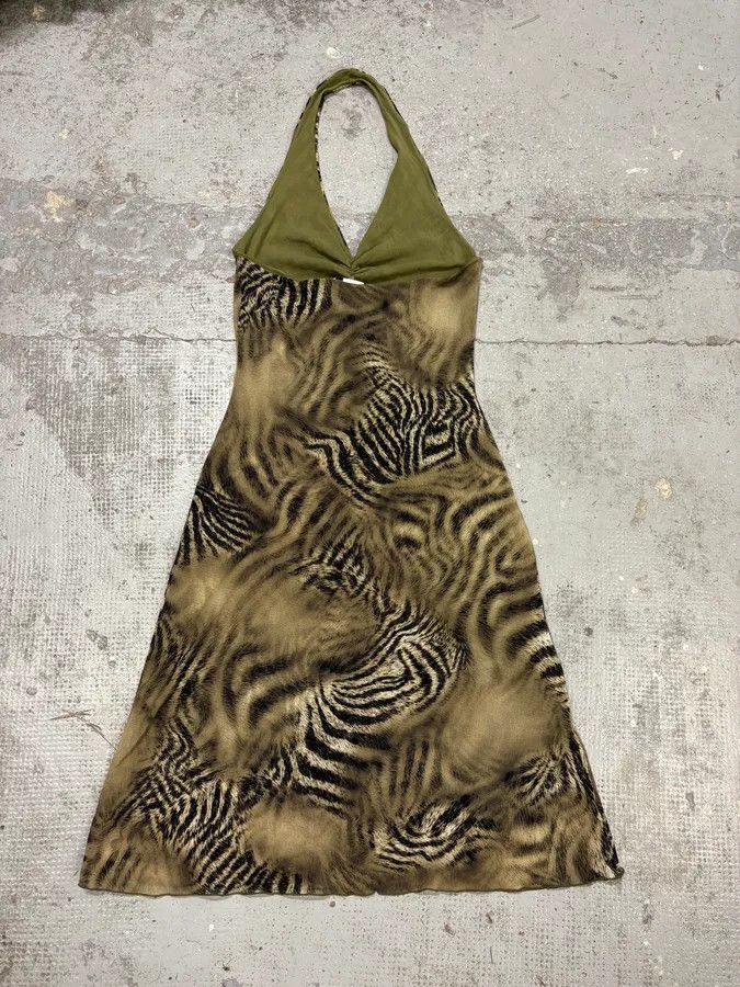 Roberto Cavalli FW2001 Roberto Cavalli Faded Safari Zebra Dress Size M / US 6-8 / IT 42-44 - 4 Thumbnail