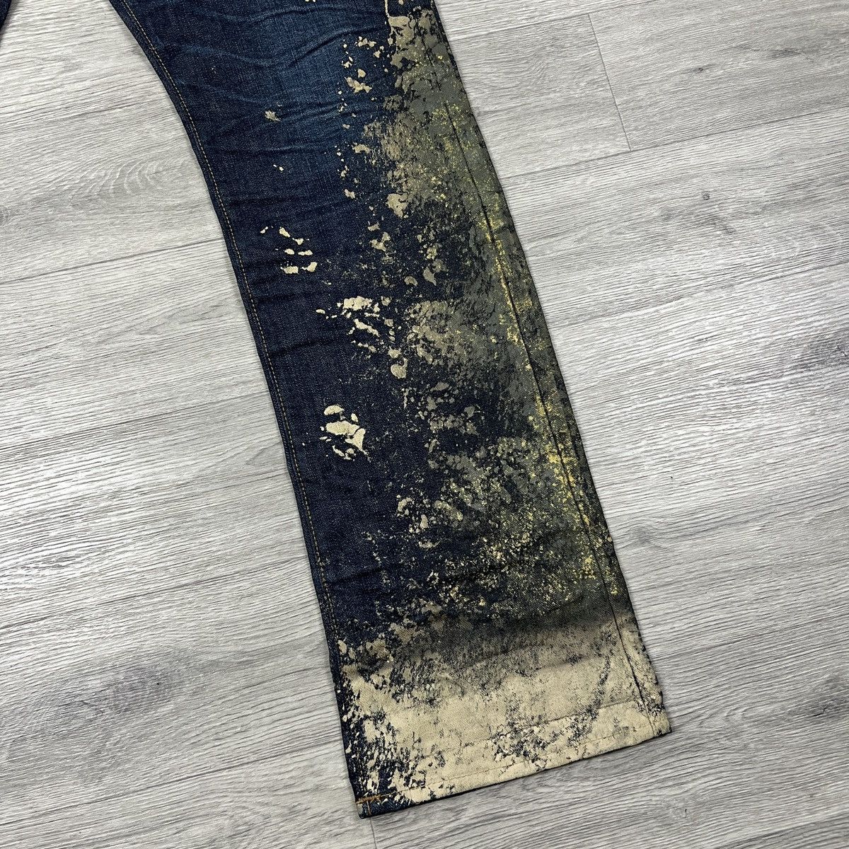 True Religion True Religion Ricky Straight Jeans Men’s Navy Gold Paint Y2K Size US 31 - 2 Thumbnail