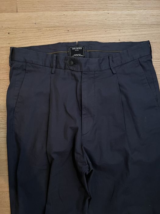 Todd Snyder Todd Snyder Madison pleated pants Navy 33x30 | Grailed