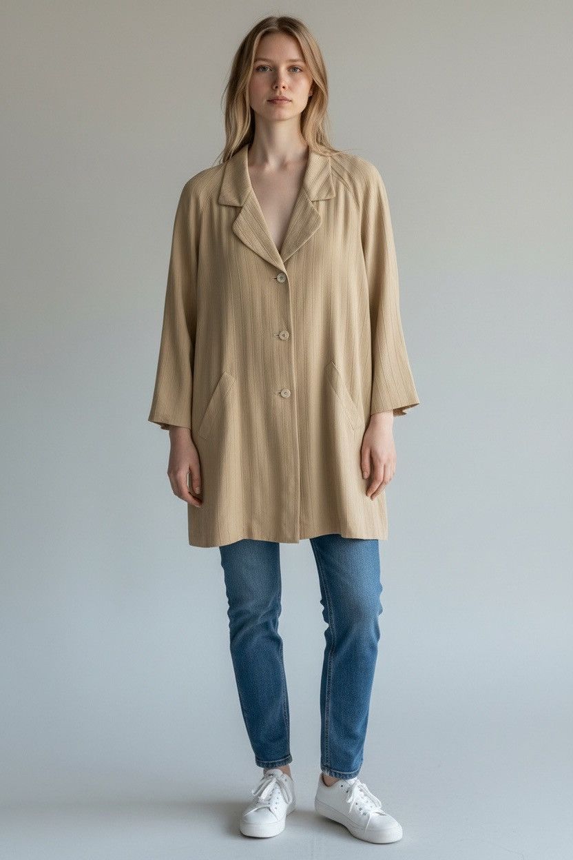 Chloe Chloe Women's Beige Striped Jacket Size M / US 6-8 / IT 42-44 - 1 Thumbnail