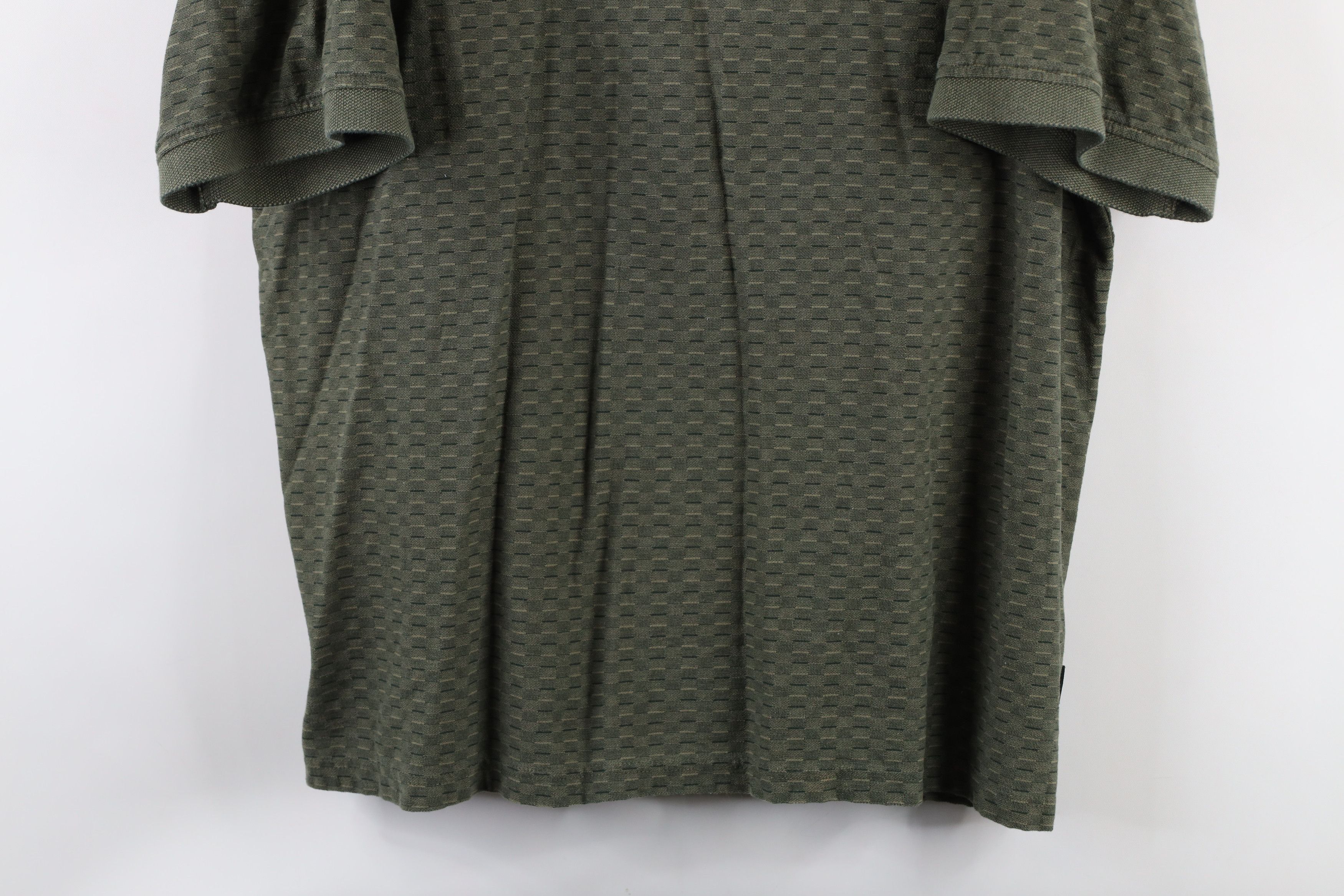 Vintage Vintage 90s Streetwear Checkered Collared Polo Shirt Green Size US XL / EU 56 / 4 - 3 Thumbnail