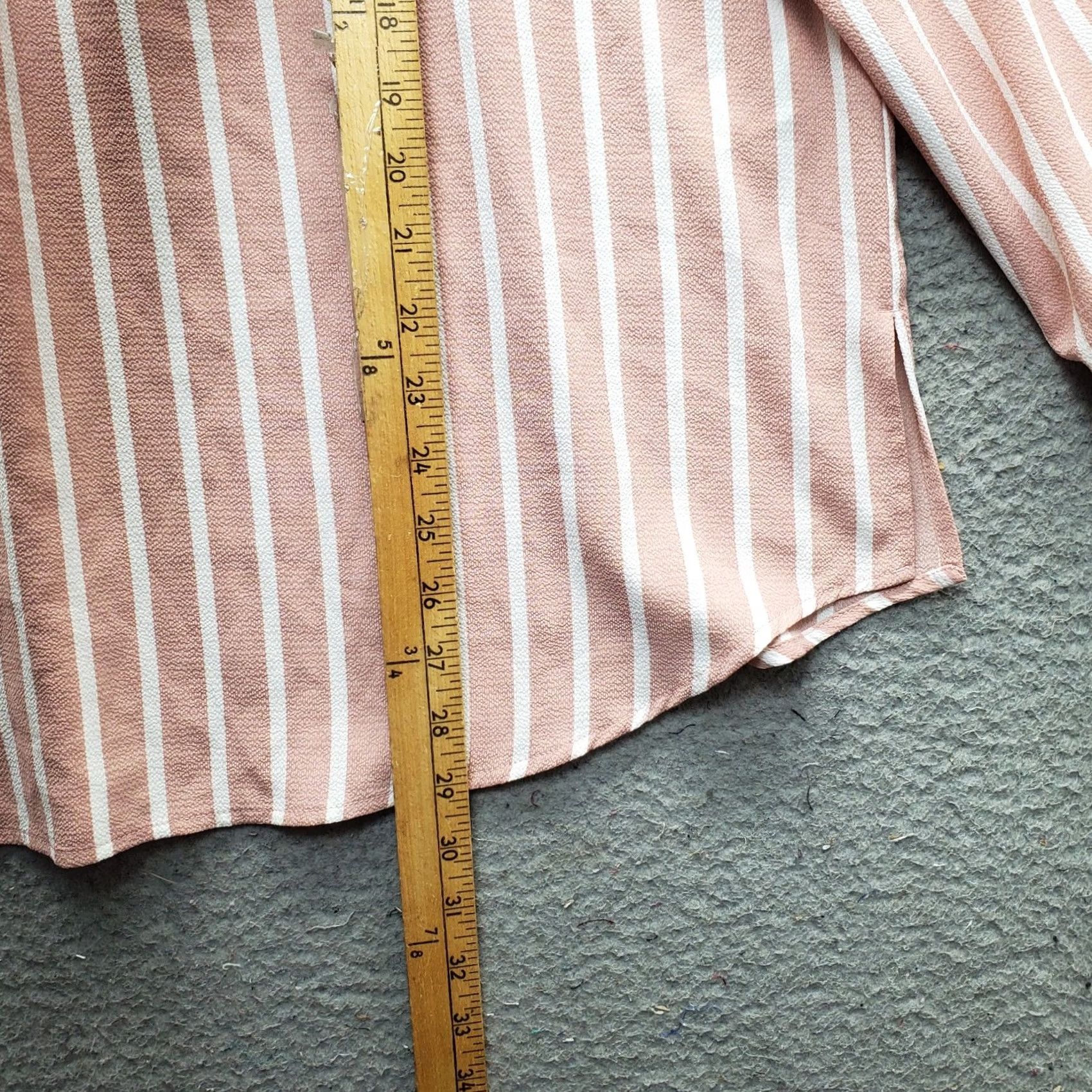 Adrianna Papell Adrianna Papell Blouse Top Womens XL Multi Striped Stretch Long Sleeve Pullover Size XL / US 12-14 / IT 48-50 - 3 Thumbnail