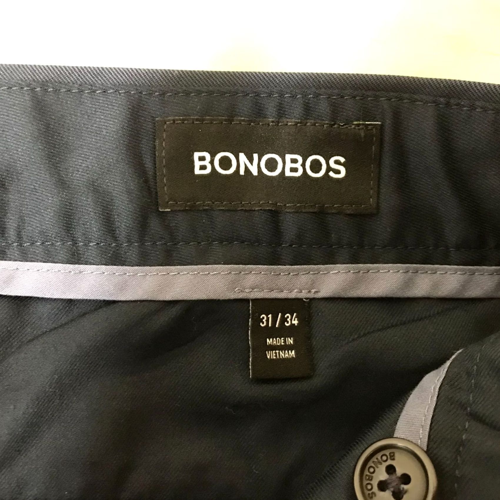 Bonobos Bonobos Mens 31 X 34 Navy Cotton Blend Monday Dress Pants Size US 31 - 7 Thumbnail