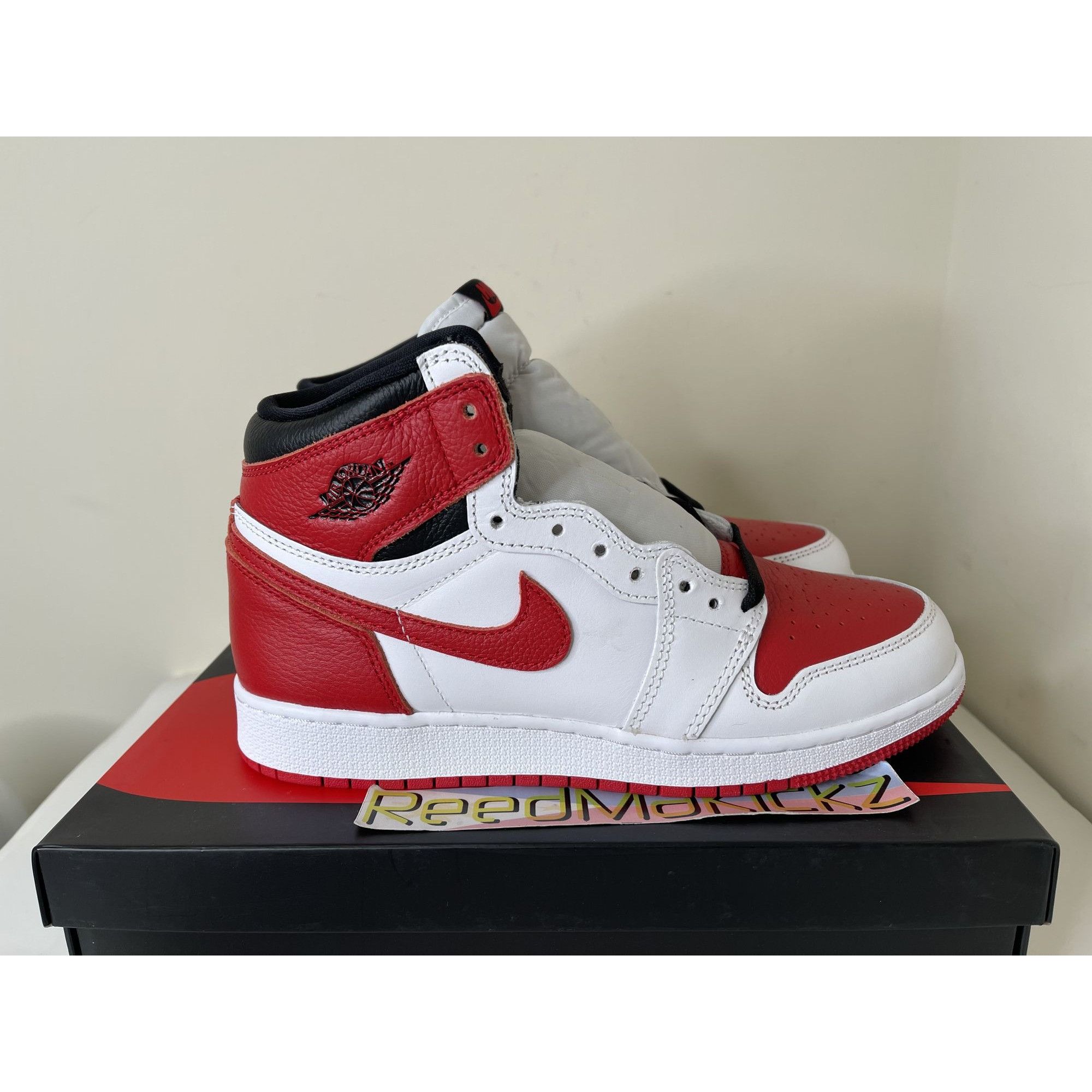 Jordan Brand Jordan 1 Retro High OG Heritage White Red GS 7Y Size US 7 / EU 40 - 2 Thumbnail