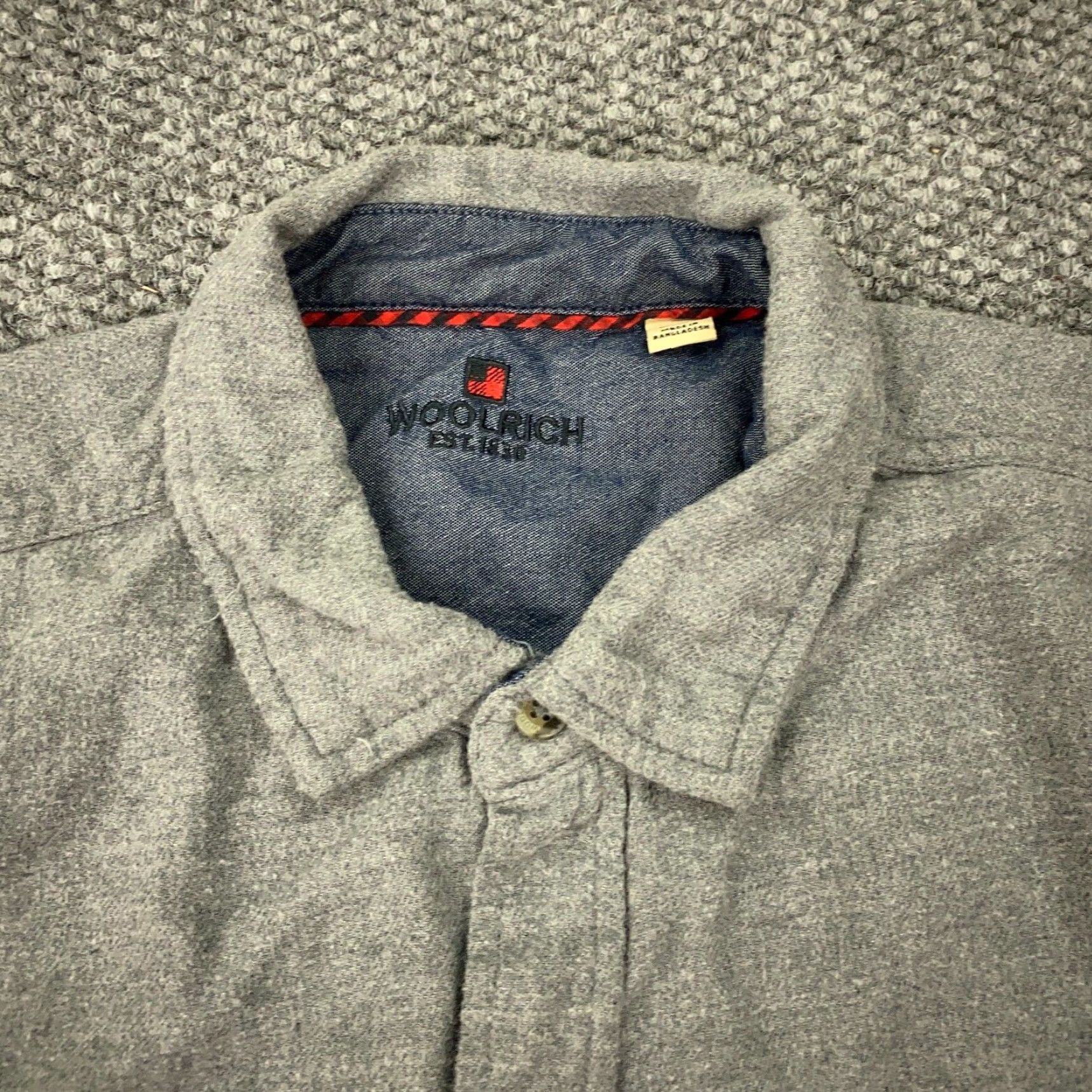 Vintage Woolrich Shirt Mens XL Gray Flannel Button-Up Outdoors Size US XL / EU 56 / 4 - 2 Thumbnail