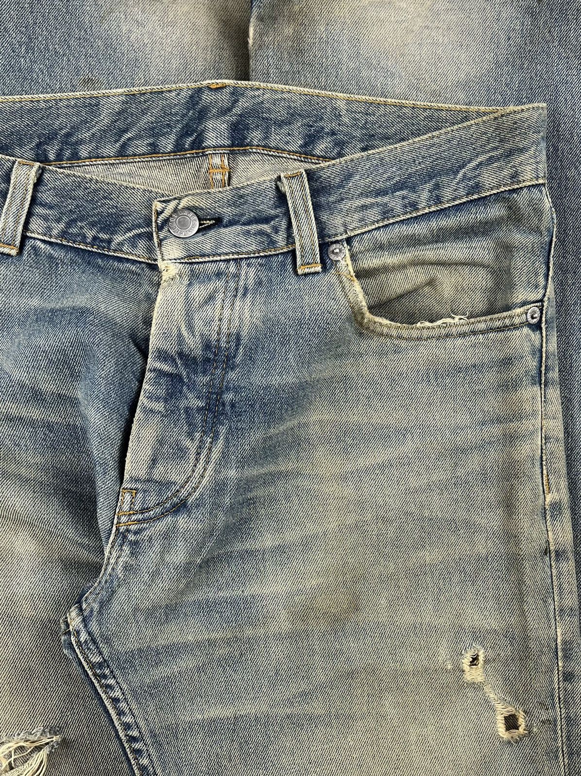 Helmut Lang AW99 Helmut Lang Thrashed Green Painter Denim Jeans Size US 32 / EU 48 - 6 Thumbnail