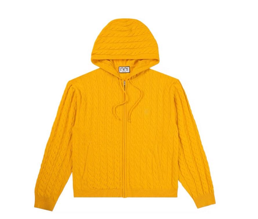 Eric Emanuel Eric Emanuel EE yellow cable knit hoodie XL Size US XL / EU 56 / 4 - 1 Thumbnail