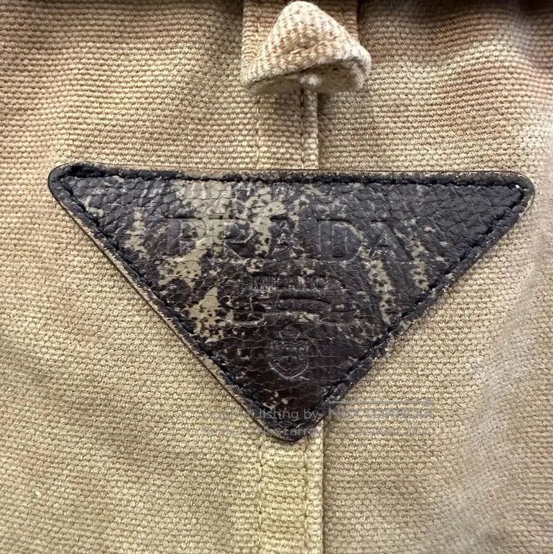 Other Prada Women's Khaki Denim Jacket. Size L / US 10 / IT 46 - 5 Thumbnail