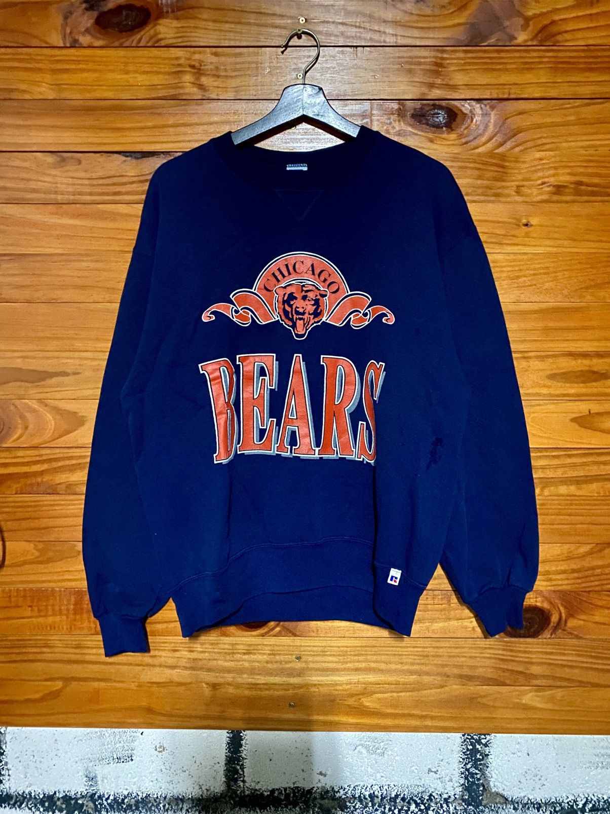 NFL Vintage 90s Russell Athletic Chicago Bears Sweatshirt – Navy Size US L / EU 52-54 / 3 - 3 Thumbnail