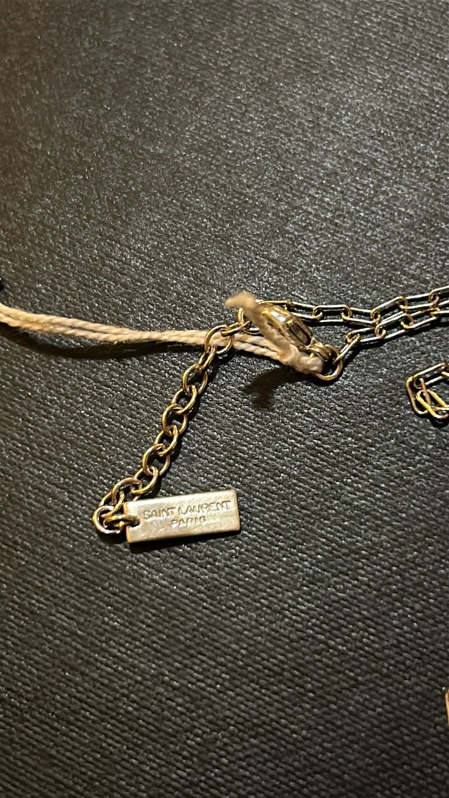 Saint Laurent Paris Saint Laurent Short Rectangular Chain Necklace in Metal Size ONE SIZE - 4 Thumbnail