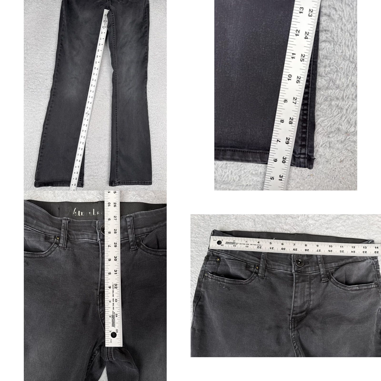 Vintage Natural Reflections Jeans Women 4 Mid Rise Bootcut Denim 28x31 Charcoal Wash 5-Pocket Regular Fit Stretch Slimmer Cotton Blend Blue Womens Boots? Size 27" / US 4 / IT 40 - 8 Thumbnail