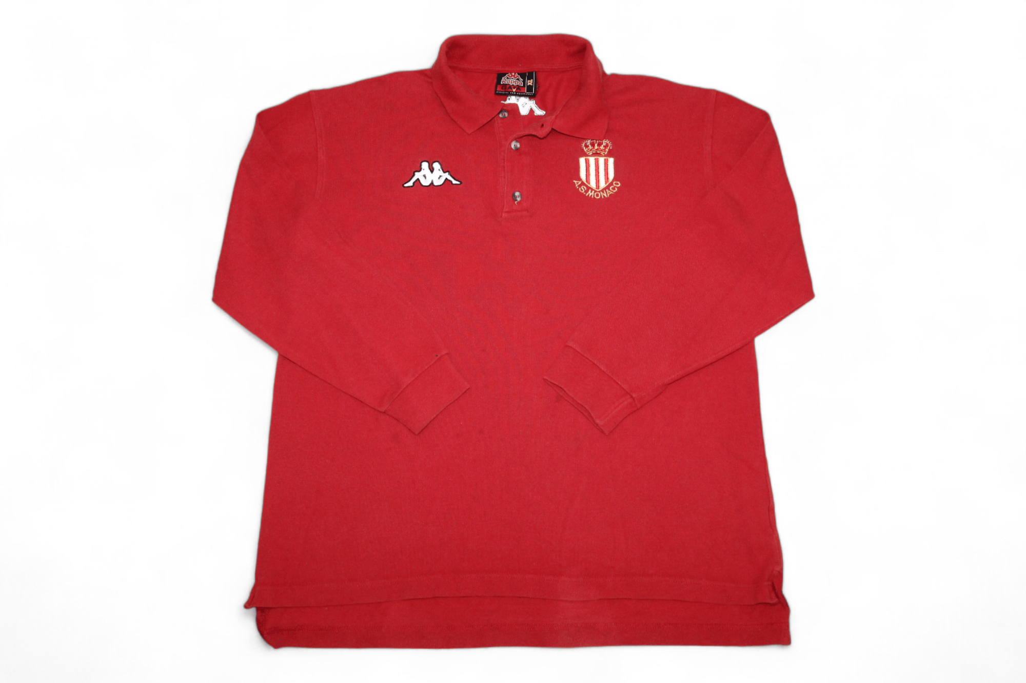 Kappa RARE🔥1999-00 AS Monaco by Kappa GARA L/S Polo Shirt Size US XL / EU 56 / 4 - 11 Thumbnail