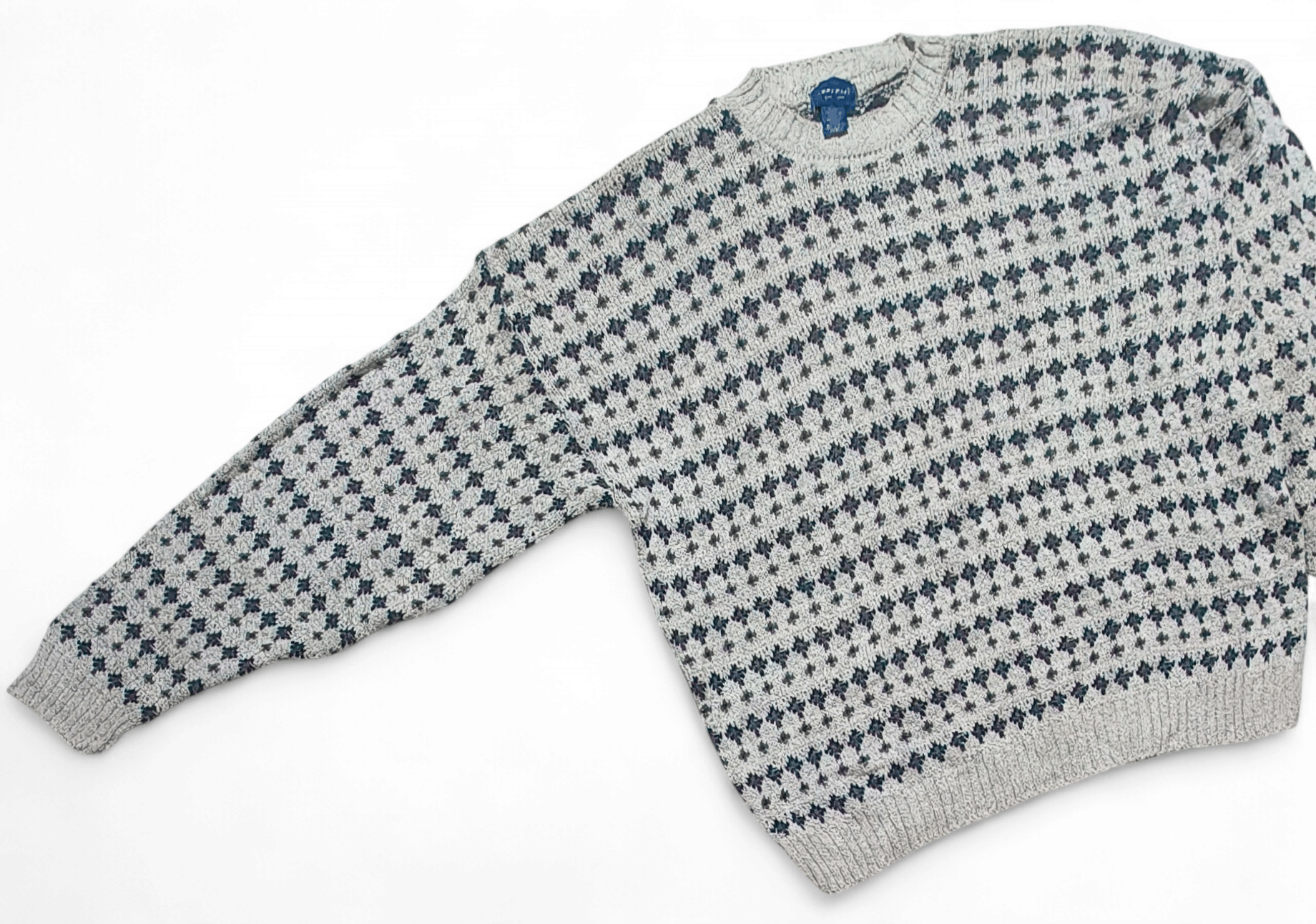 Other Vintage 90s OWN CRAFT Ethnic Striped Motifs Knit Sweater Size US XL / EU 56 / 4 - 3 Thumbnail
