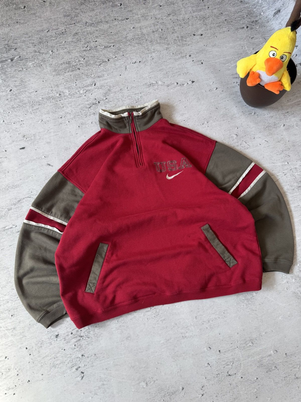 Nike × Vintage NIKE USA VINTAGE 00s OVERSIZE BAGGY SWEATSHIRT CENTER LOGO Size US L / EU 52-54 / 3 - 2 Thumbnail