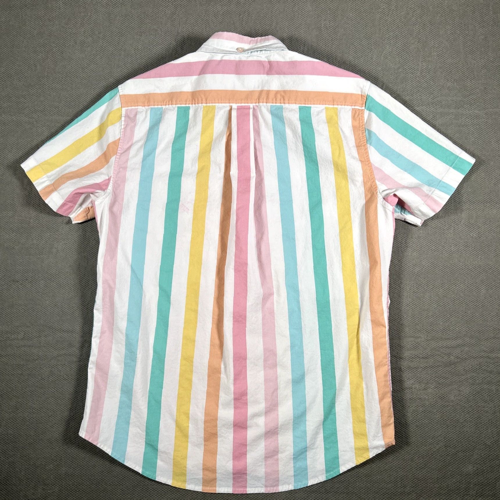 Chubbies Chubbies Button-Up Shirt Men Short Sleeve Pastel Striped Medium PDF Size US M / EU 48-50 / 2 - 8 Thumbnail