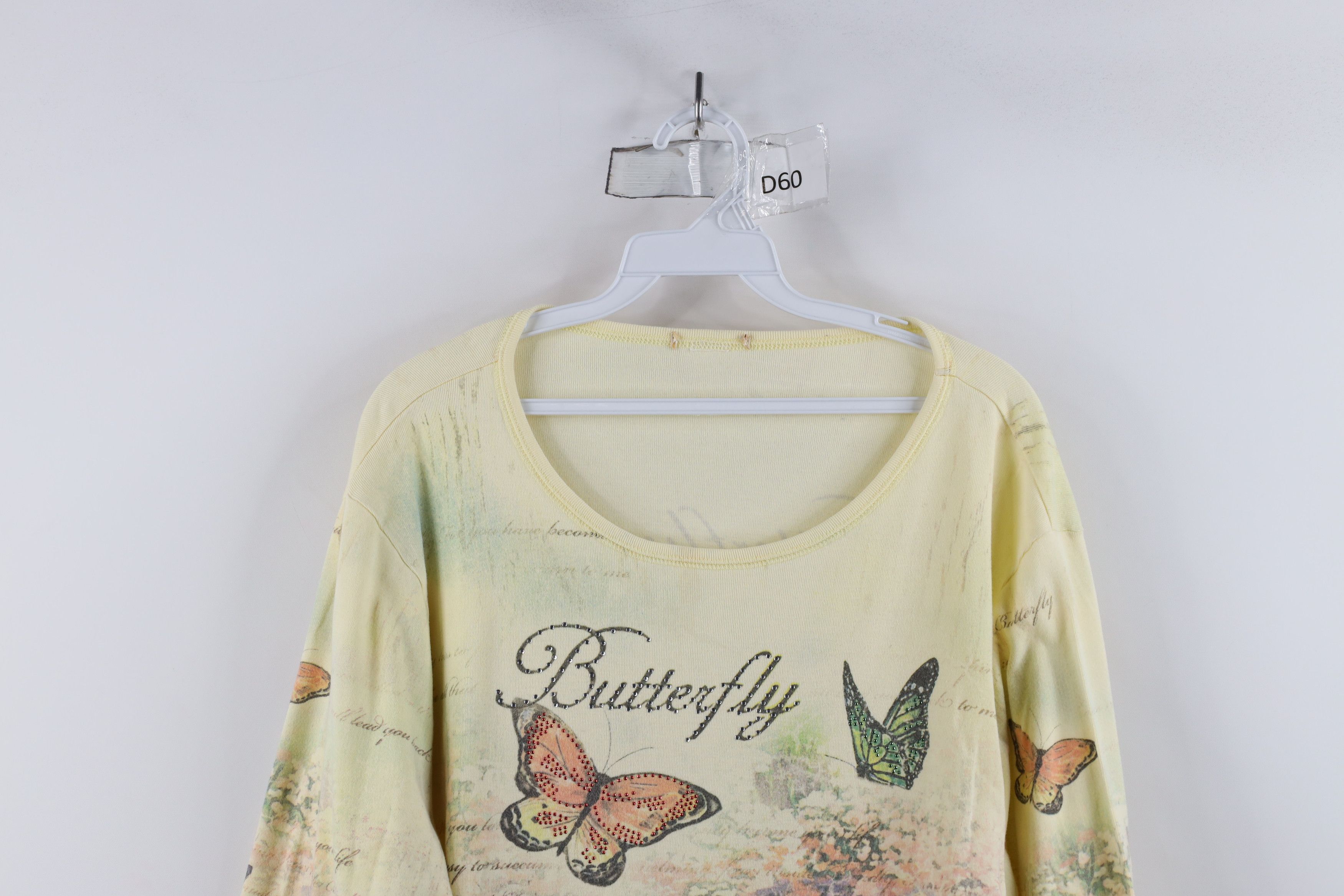 Vintage Vintage 90s Y2K Streetwear Over Print Thermal Ribbed T-Shirt Size L / US 10 / IT 46 - 2 Thumbnail